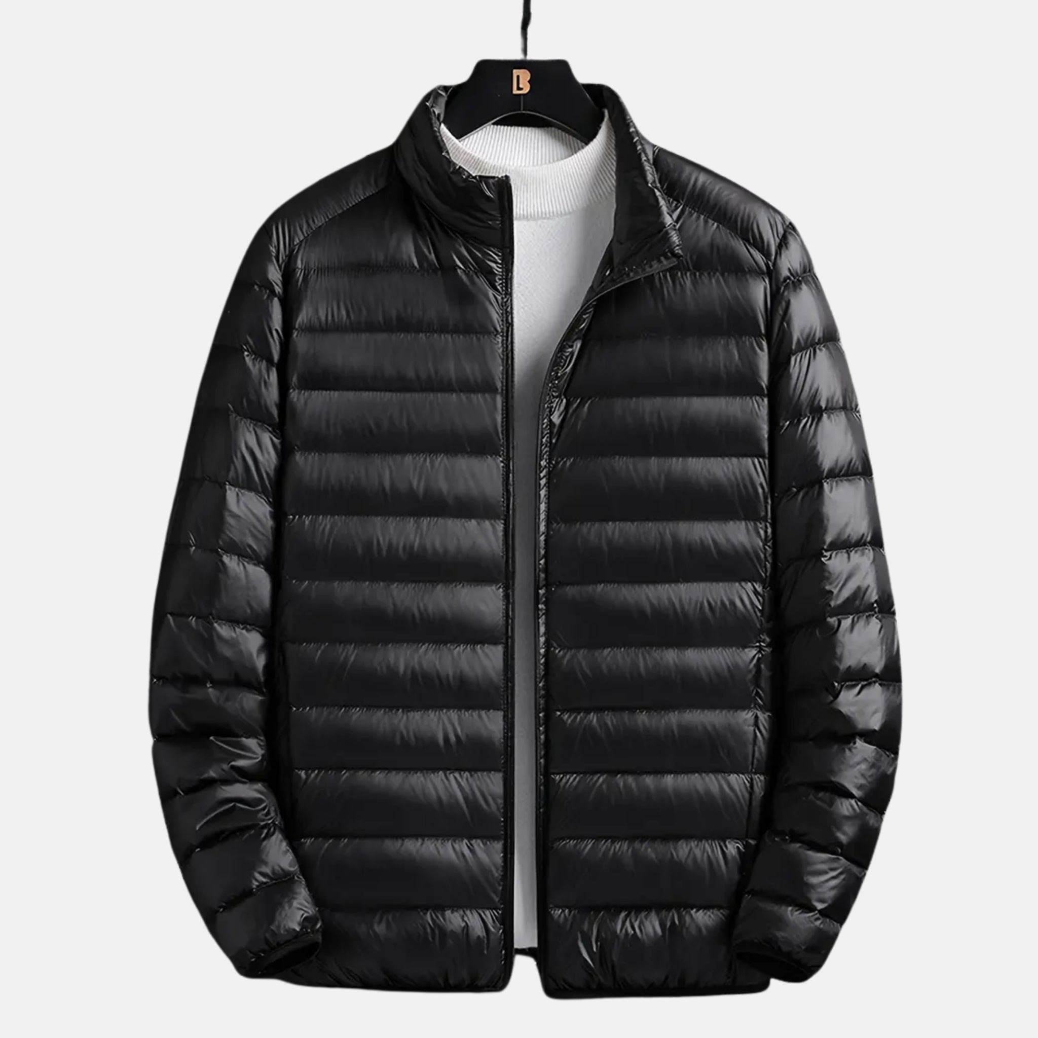 NolaKwin | Męska ultralekka kurtka puchowa na jesień - stylowa, cienka, biała