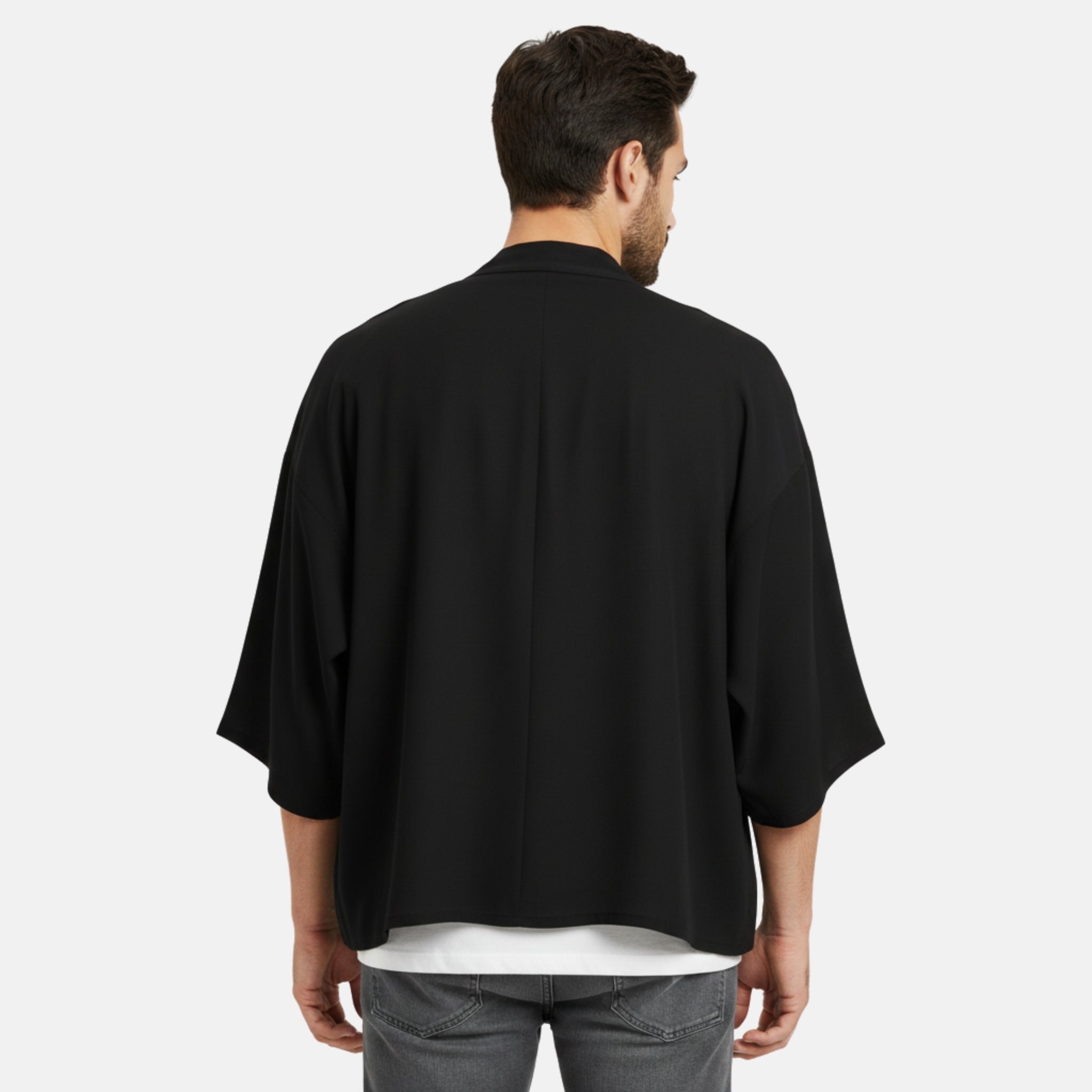 NolaKwin | Męski lekki kimono tradycyjna japońska odzież męska - kardigan z otwartym przodem