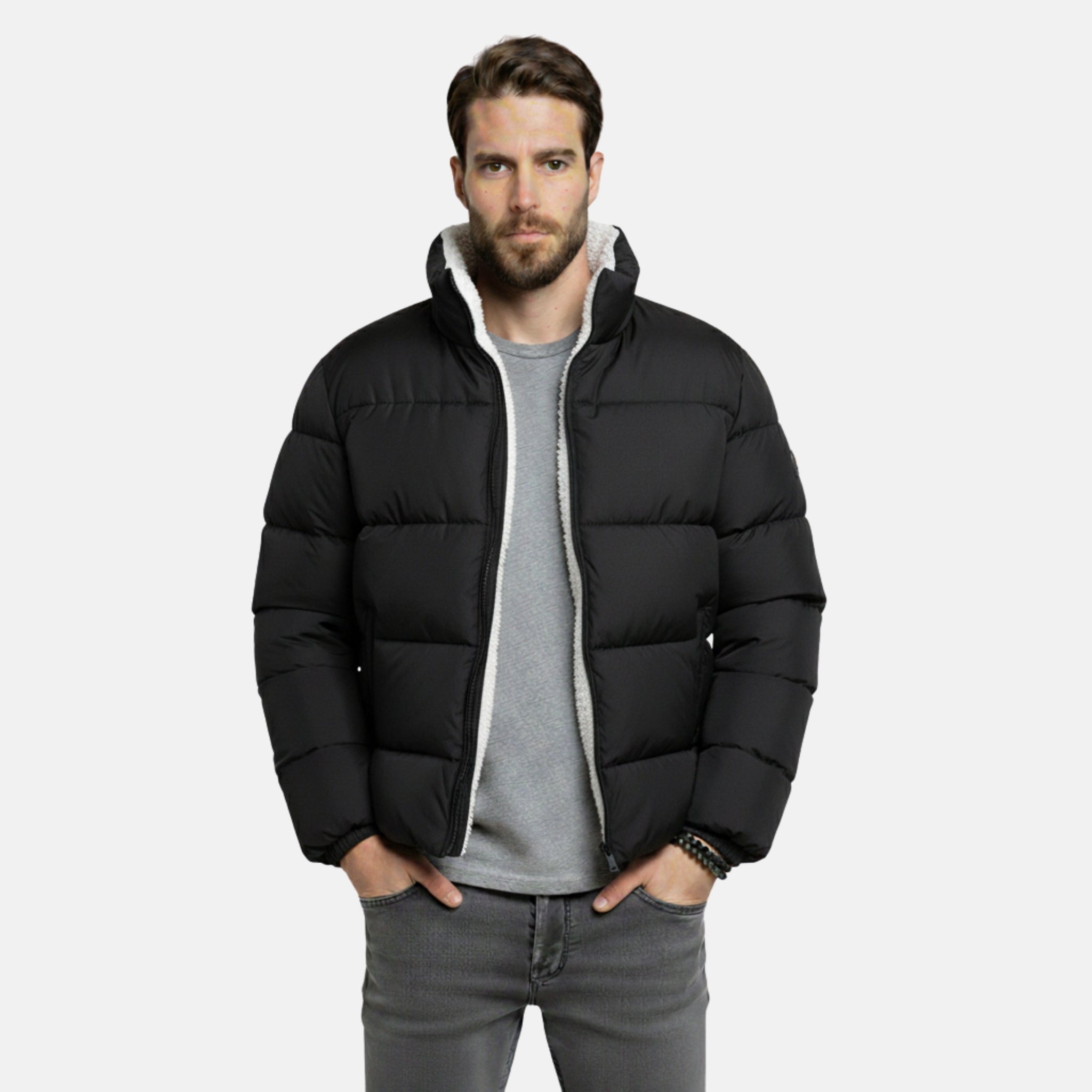 NolaKwin | Męskie pikowane kurtki bawełniane na sezon jesienny