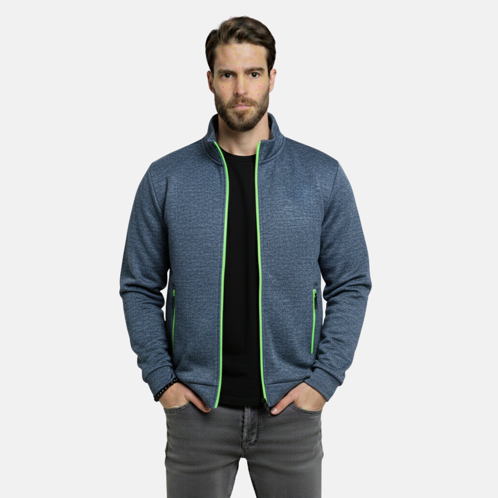 NolaKwin | Męski kardigan z zamkiem – Klasyczny sweter na sezon jesień-zima