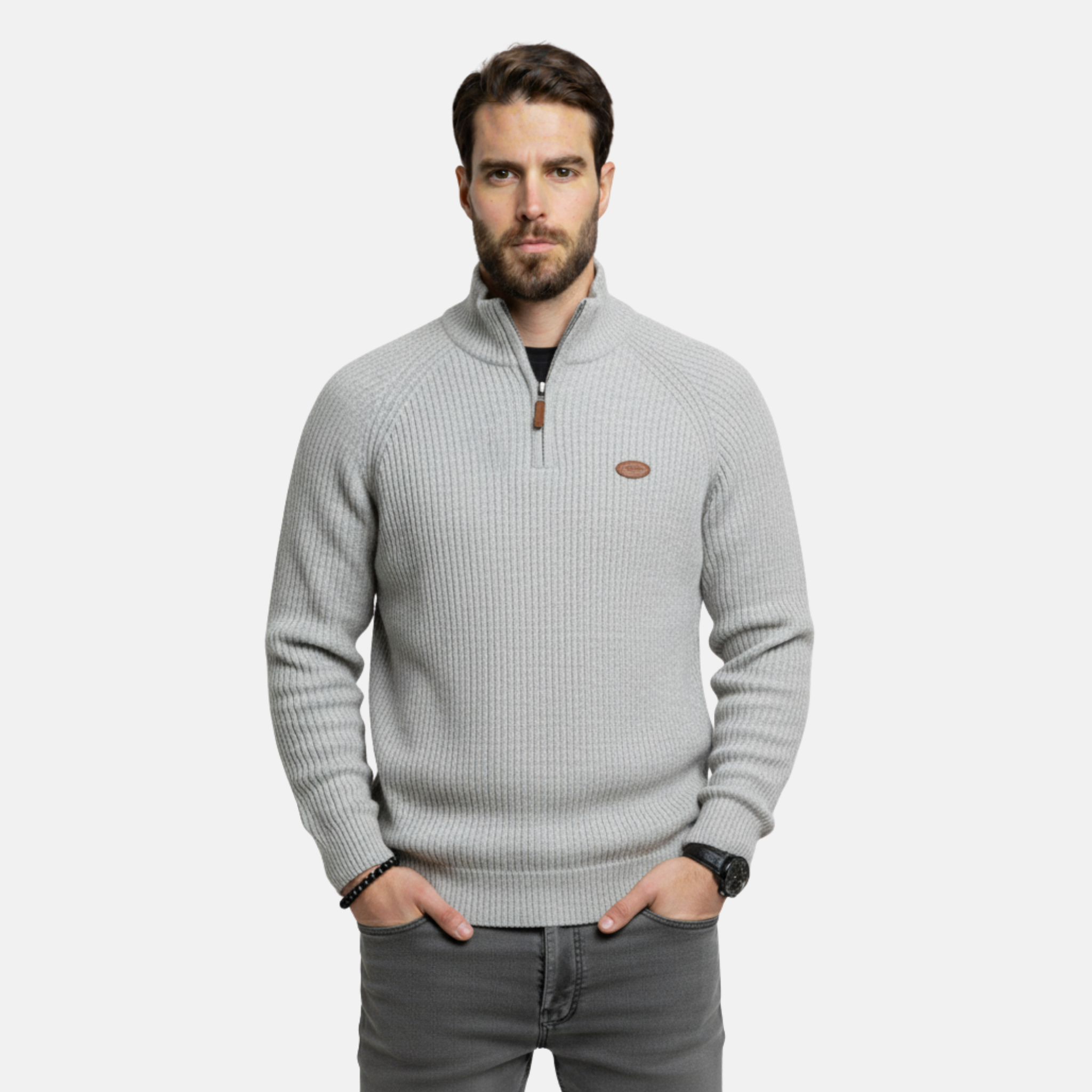 NolaKwin | Męski sweter bawełniany z zamkiem – Stylowa odzież na sezon