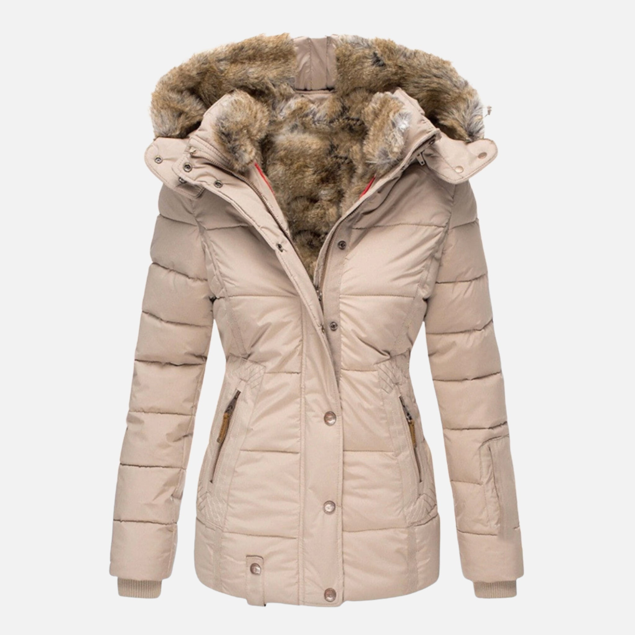 NolaKwin | Stylowa Damska Kurtka Zimowa z Bawełny - Ciepła z Kapturem
