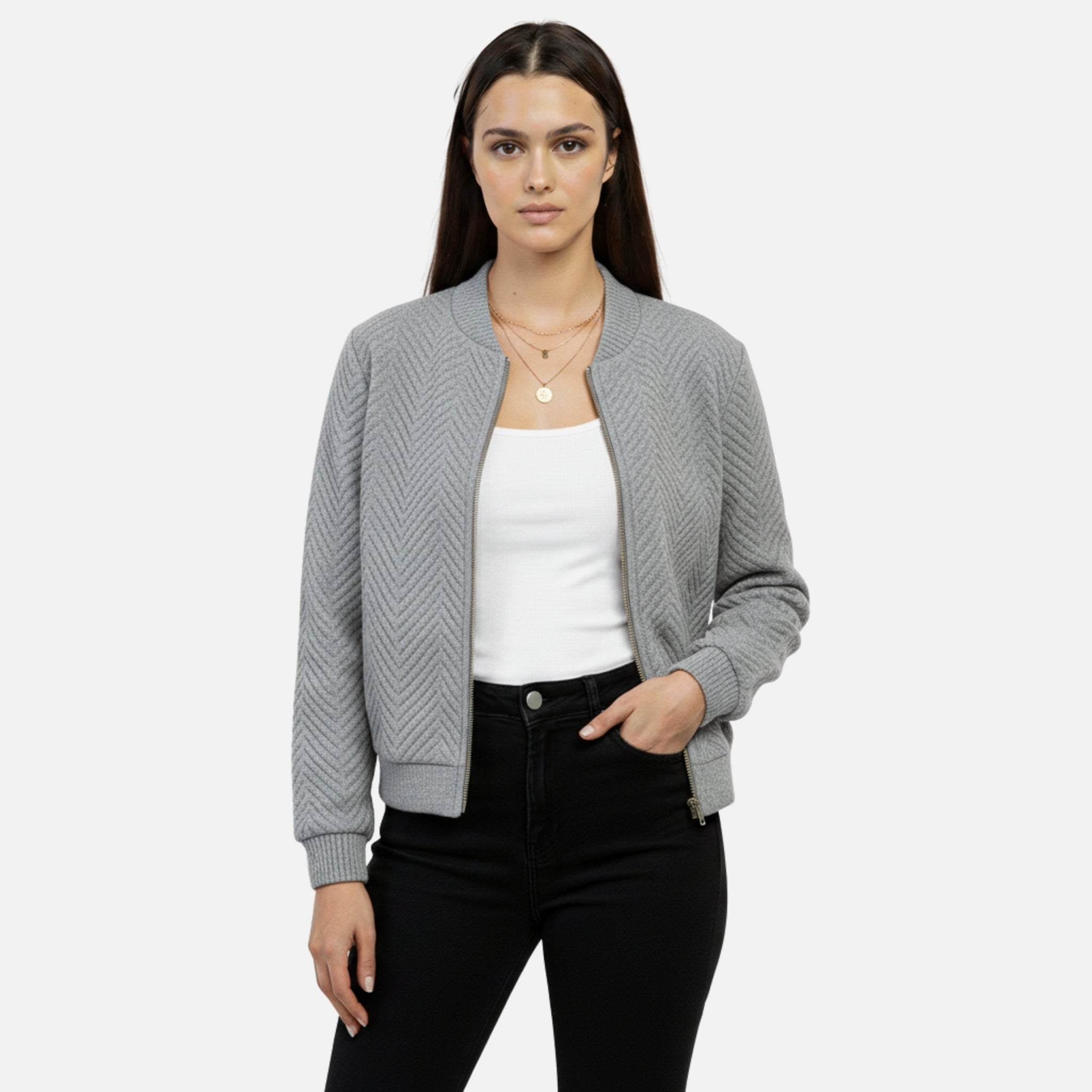 NolaKwin | Stylowa bomberka damska – lekka i miękka kurtka z zamkiem