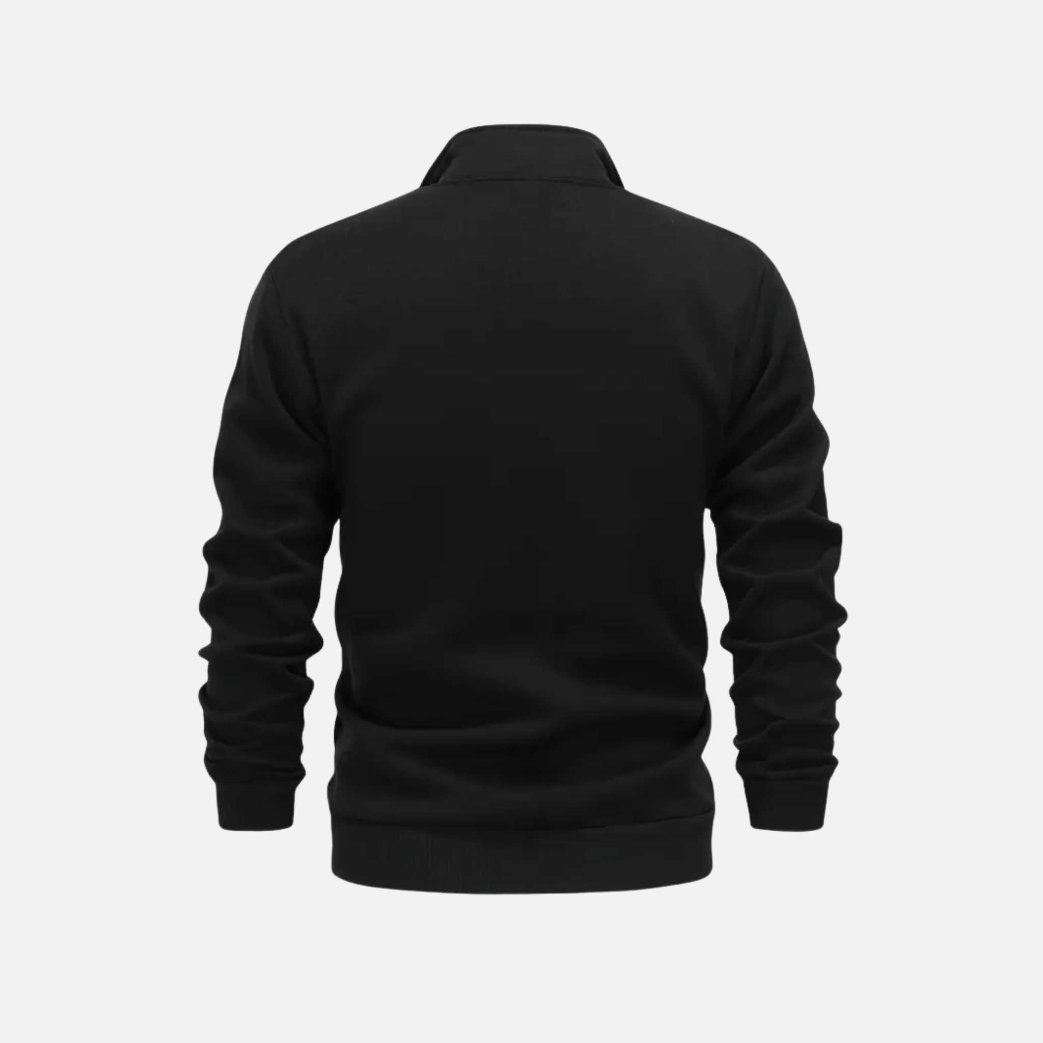 NolaKwin | Męska Jesienna Kurtka z Długim Rękawem i Zamkiem - Ciepła, Jednolita Kolorystyka