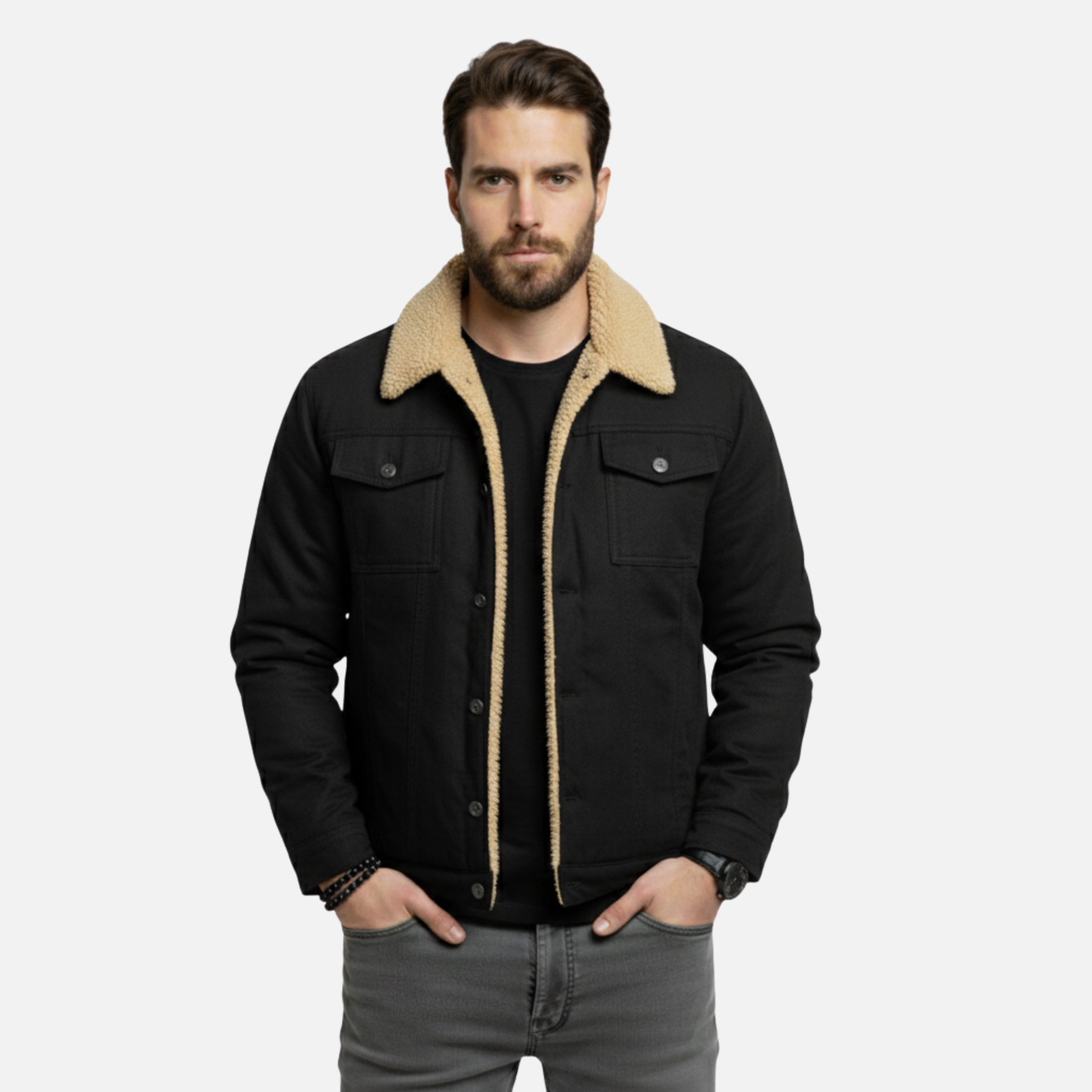 NolaKwin | Męska Gruba Fleece Kurtka na Jesień/Zimę - Casual Pluszowa