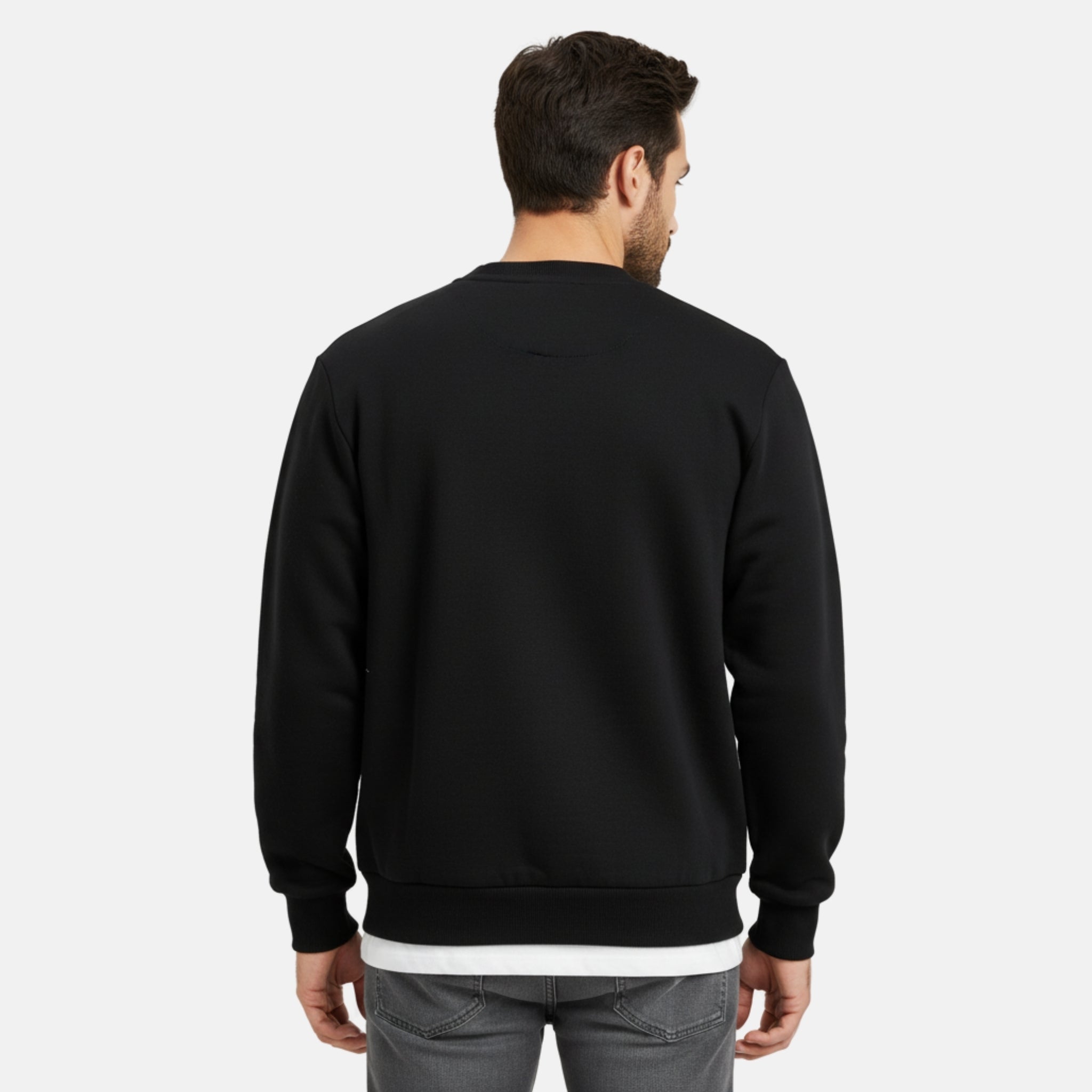 NolaKwin | Nowy Męski Jednoczęściowy Dres z Okrągłym Dekoltem i Swetrem