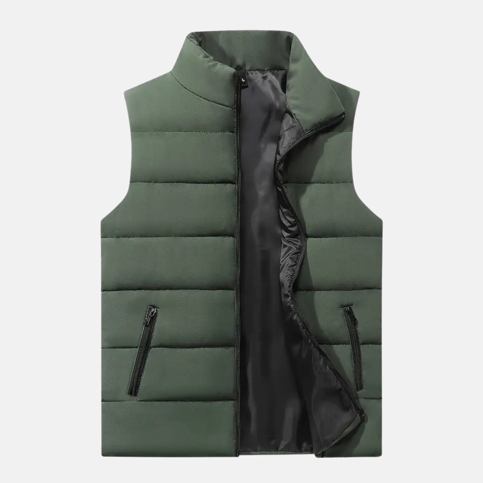 NolaKwin | Męska wodoodporna kamizelka ocieplana bez rękawów z zamkiem - doskonała na zimowe i jesienne dni