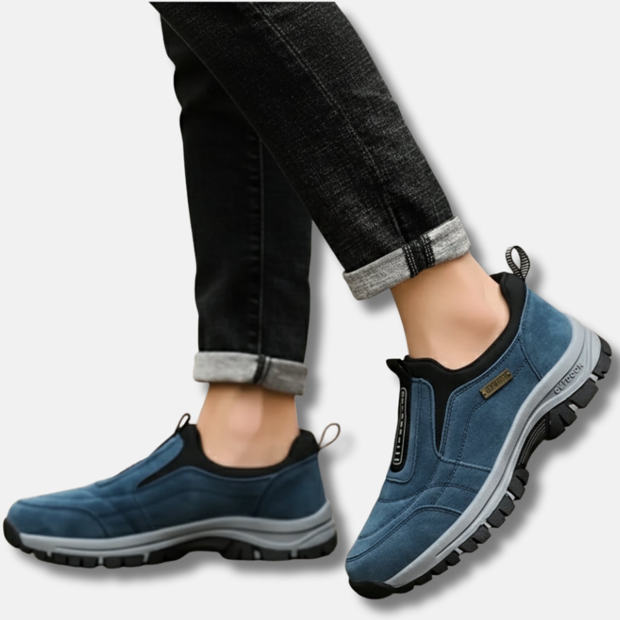 NolaKwin | Skórzane buty casualowe w rozmiarze plus z antypoślizgowymi gumowymi podeszwami idealne do wędrówek