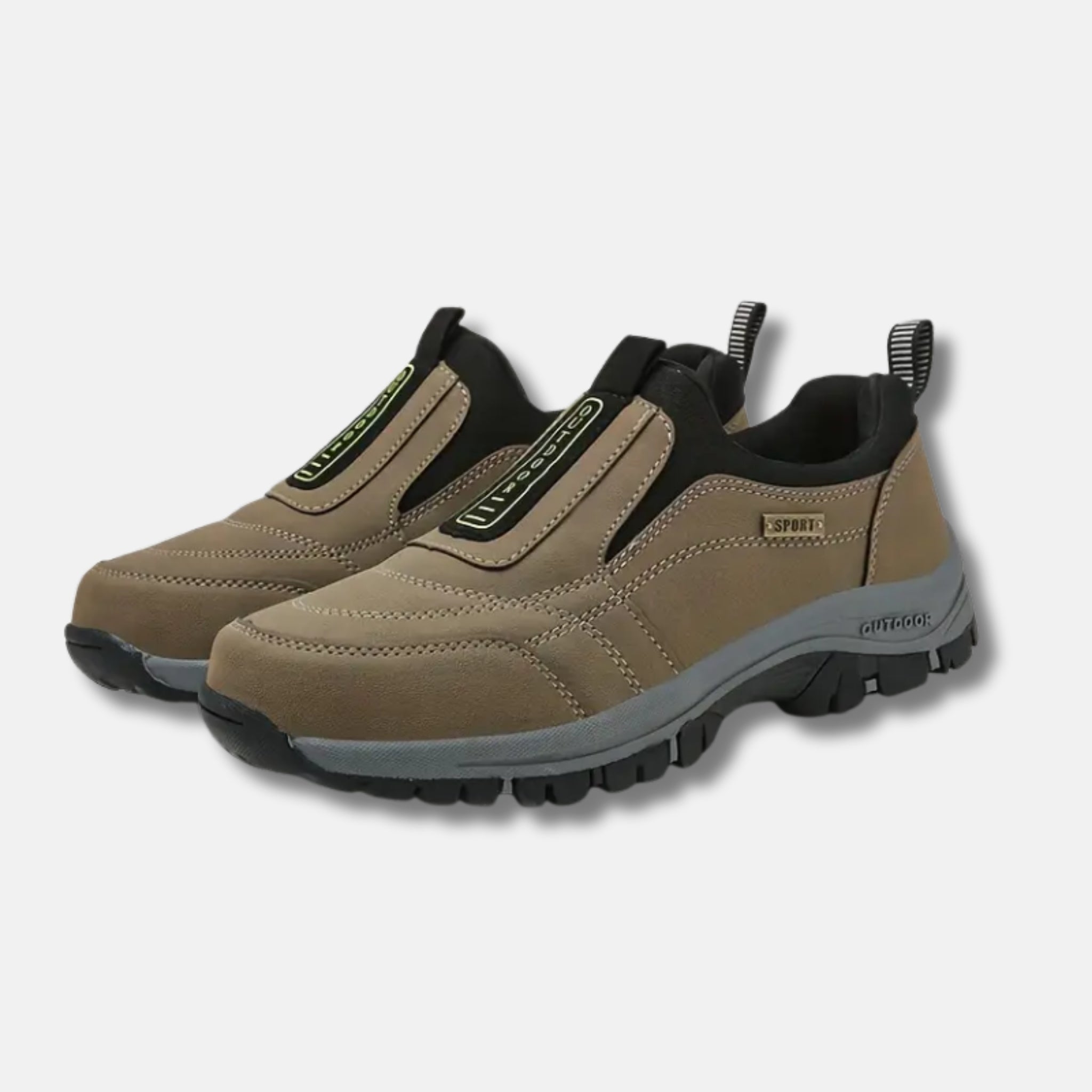 NolaKwin | Skórzane buty casualowe w rozmiarze plus z antypoślizgowymi gumowymi podeszwami idealne do wędrówek