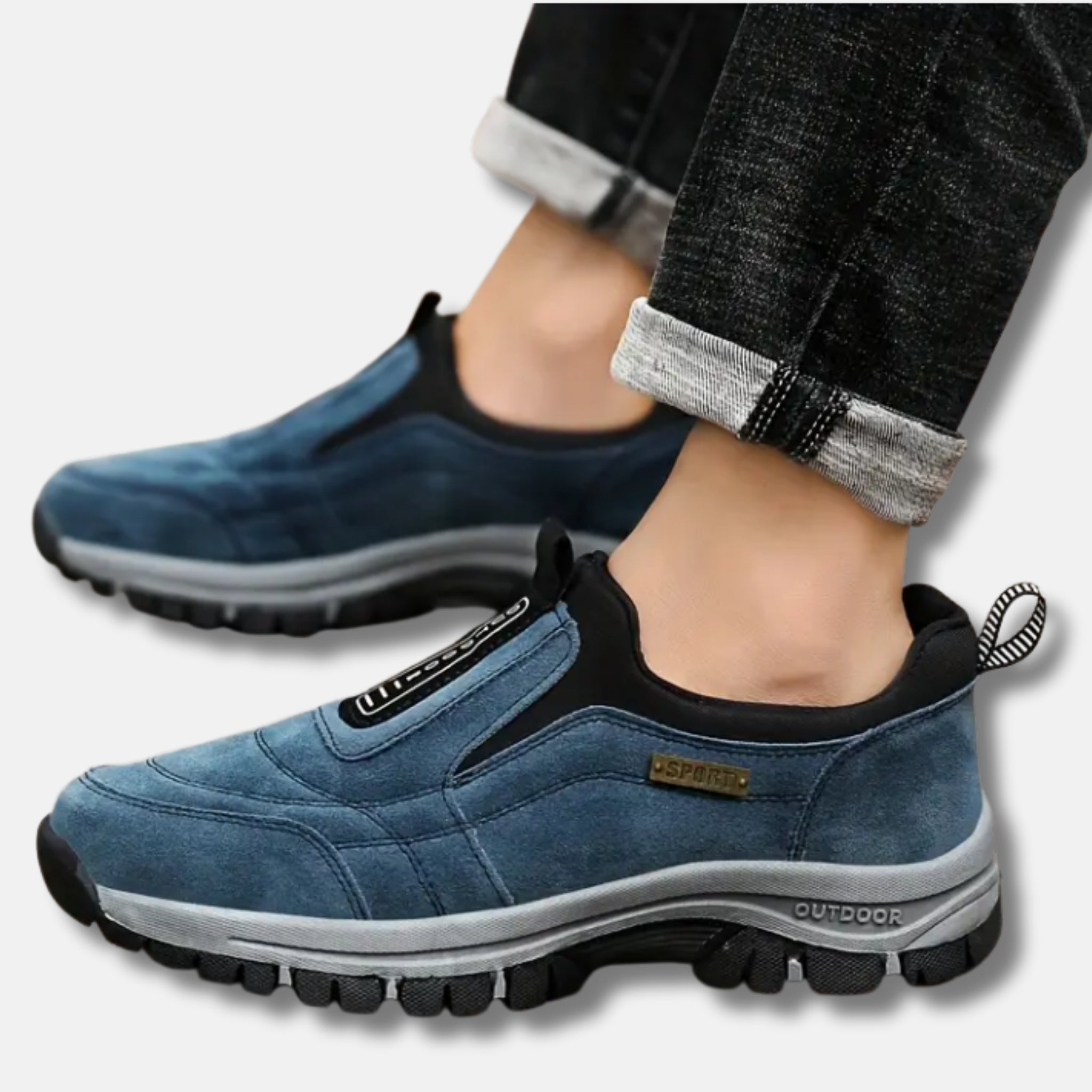 NolaKwin | Skórzane buty casualowe w rozmiarze plus z antypoślizgowymi gumowymi podeszwami idealne do wędrówek