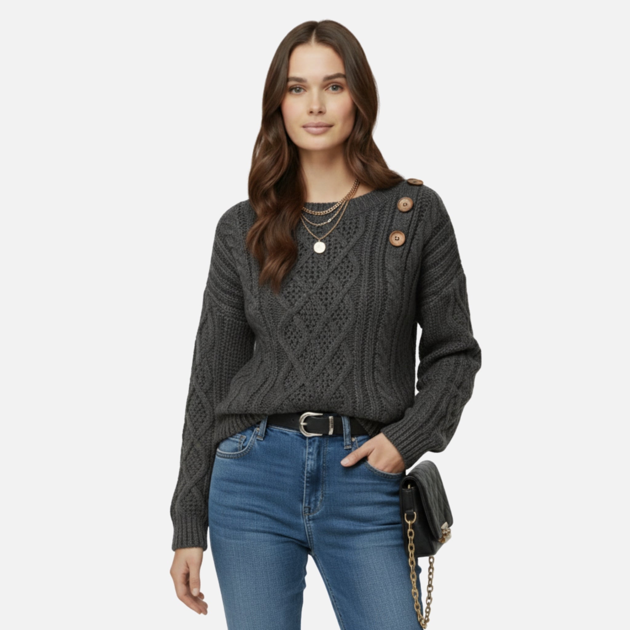 NolaKwin | Modny Dzianinowy Sweter Stylowy i Fajny