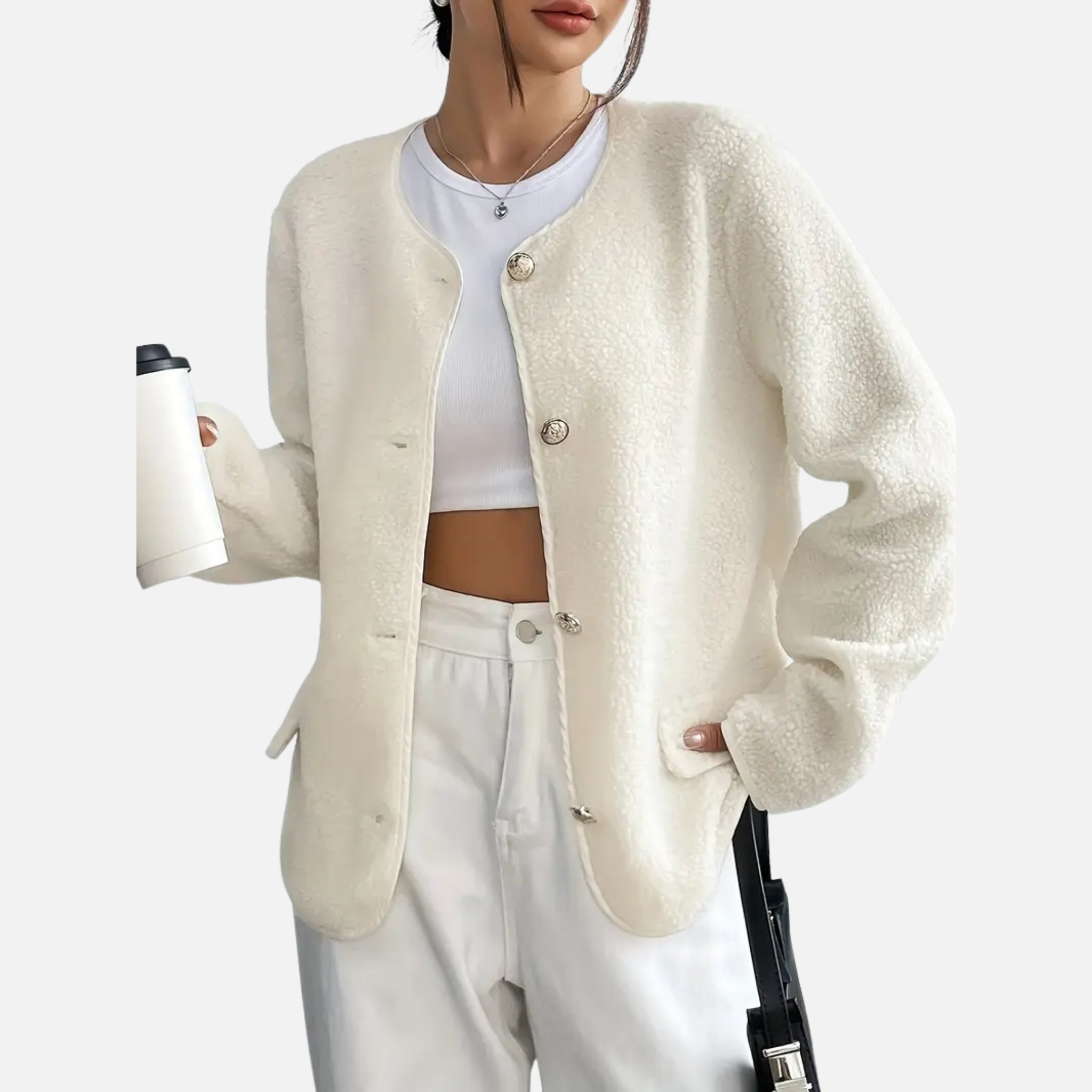 NolaKwin | Kurtka na jesień-zimę dla kobiet w rozmiarze plus - Stylowy jednolity kolor, nowoczesny design