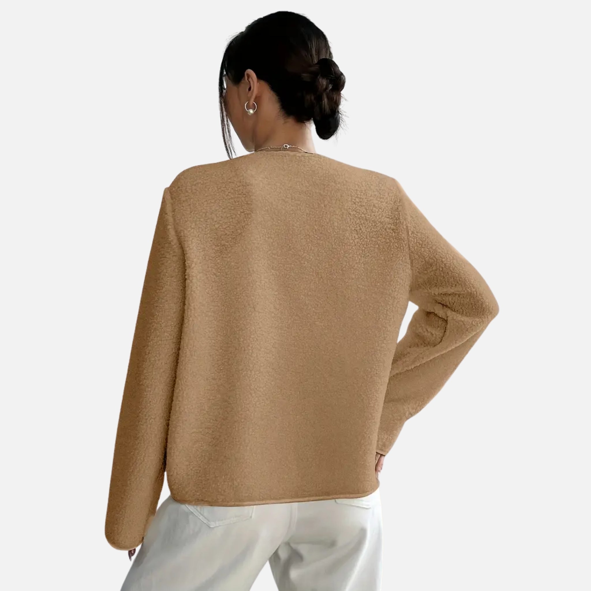 NolaKwin | Kurtka na jesień-zimę dla kobiet w rozmiarze plus - Stylowy jednolity kolor, nowoczesny design