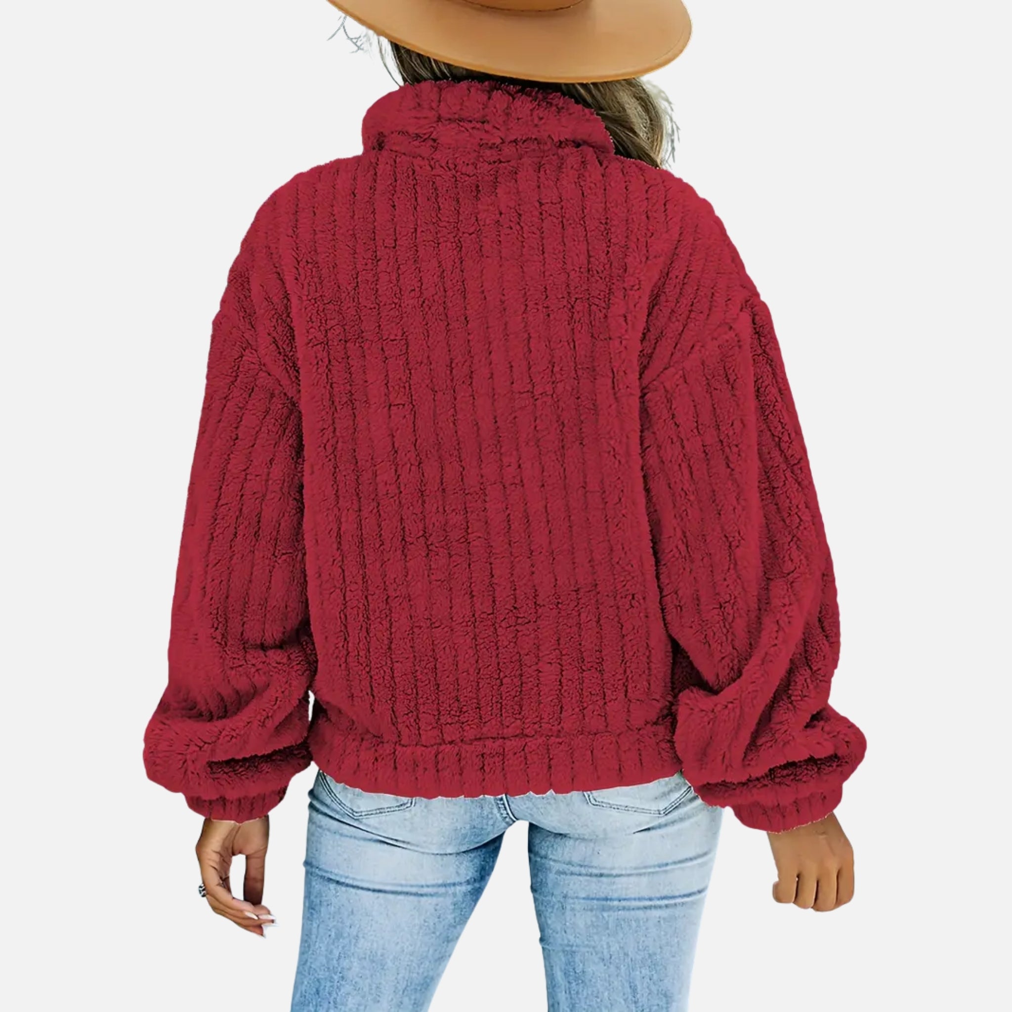 NolaKwin | Kobiecy płaszcz na jesień i zimę w jednolitym kolorze z odwróconym kołnierzem i długimi rękawami