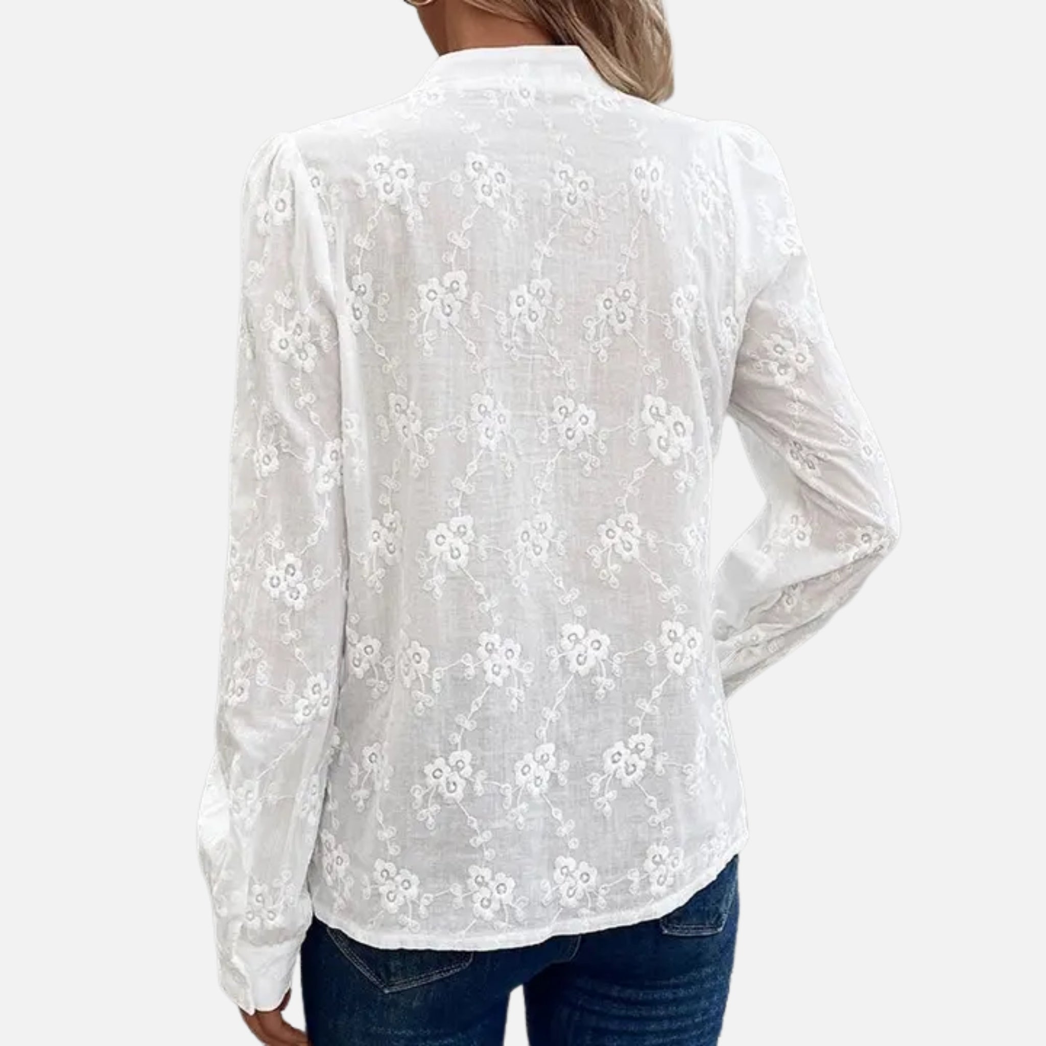 NolaKwin | Stylowa bluzka z kwiatowymi haftami