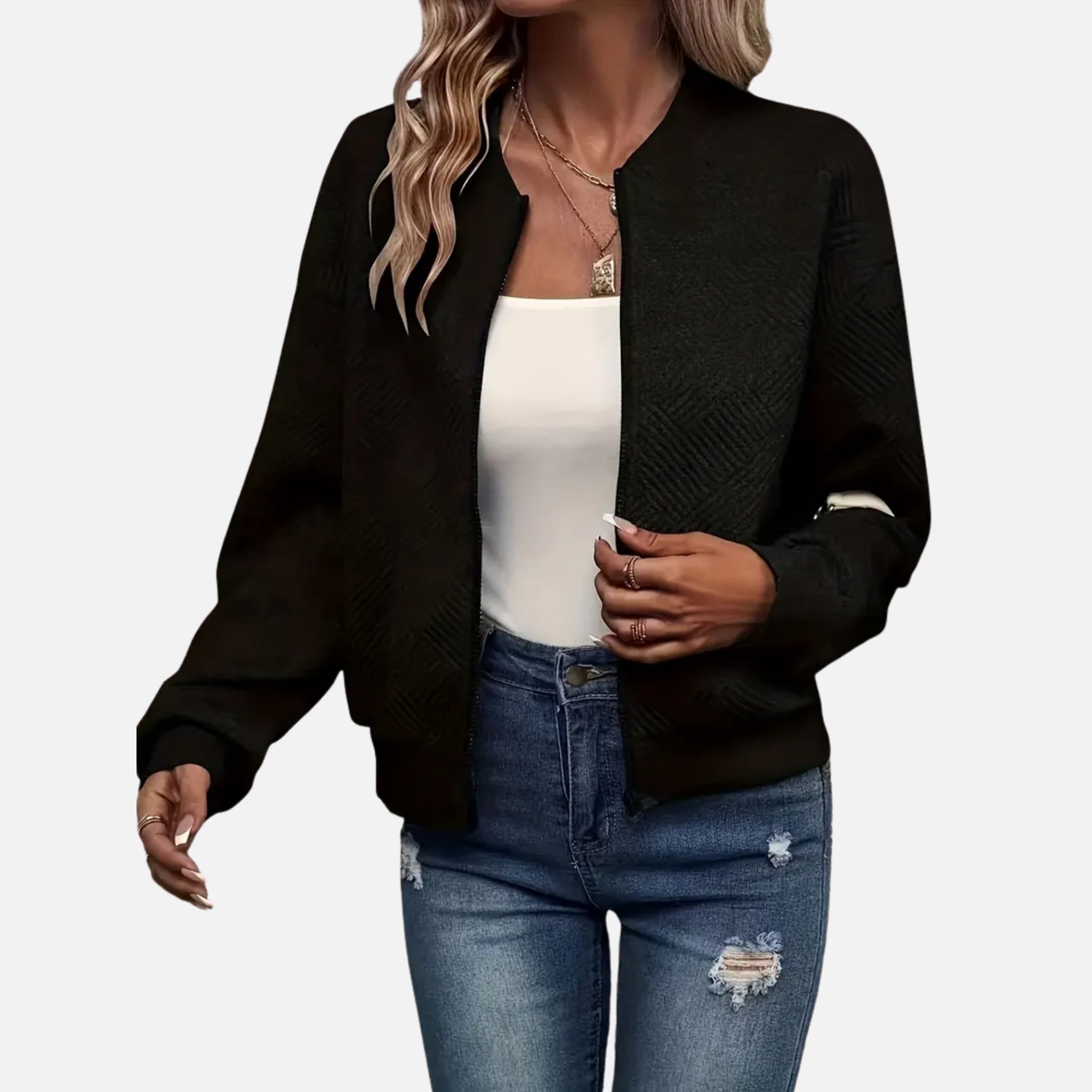 NolaKwin | Stylowa bomberka damska – lekka i miękka kurtka z zamkiem