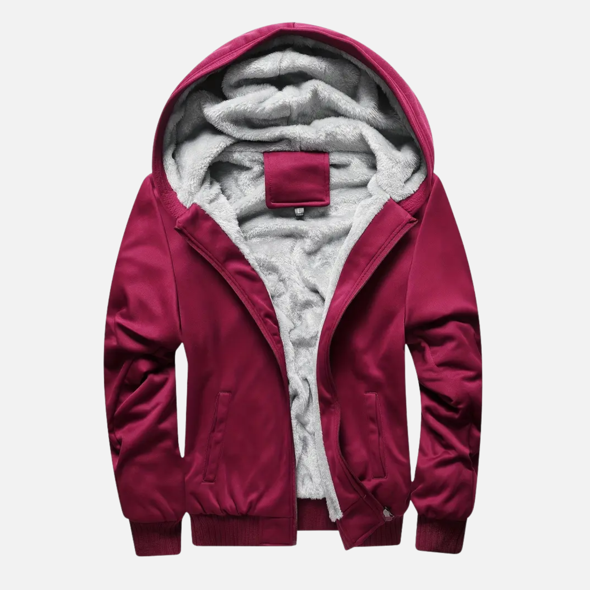 NolaKwin | Męska kurtka z kapturem z ciepłej wełny, zapinana na zamek, idealna na sezon jesień-zima.