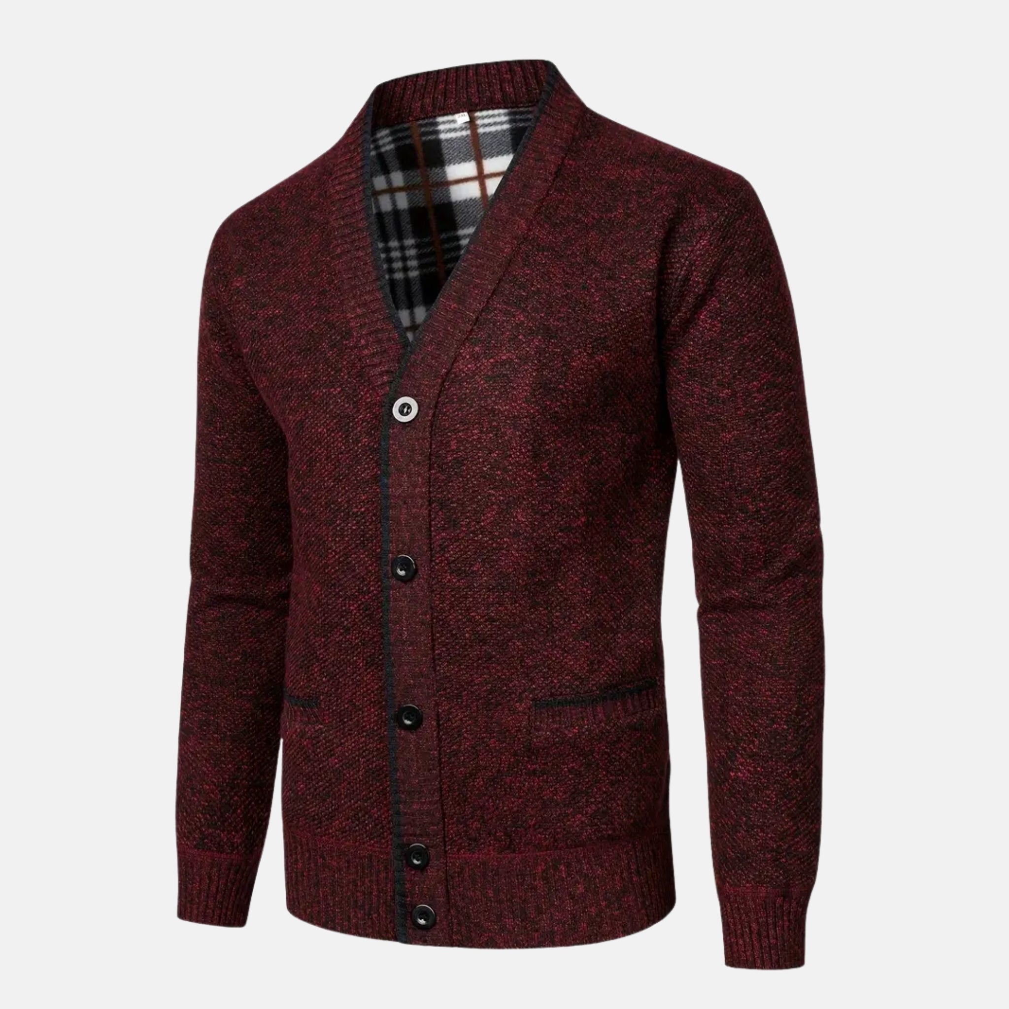 NolaKwin | Męski Gruby Sweter na Jesień i Zimę z Dekoltem w Serek