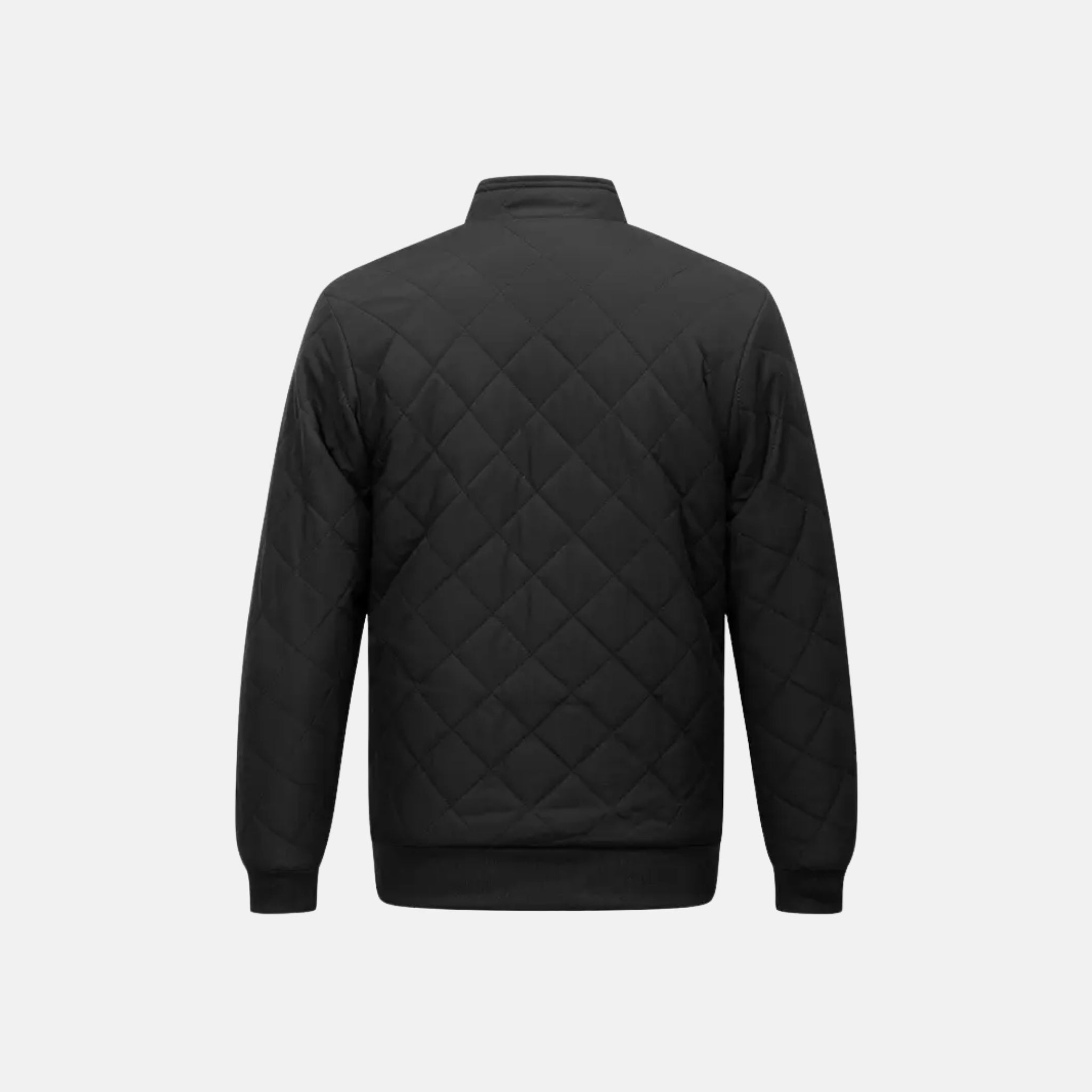 NolaKwin | Męska Bomberka na Jesień/Zimę z Diamentowym Wzorem i Fleece'ową Wyściółką