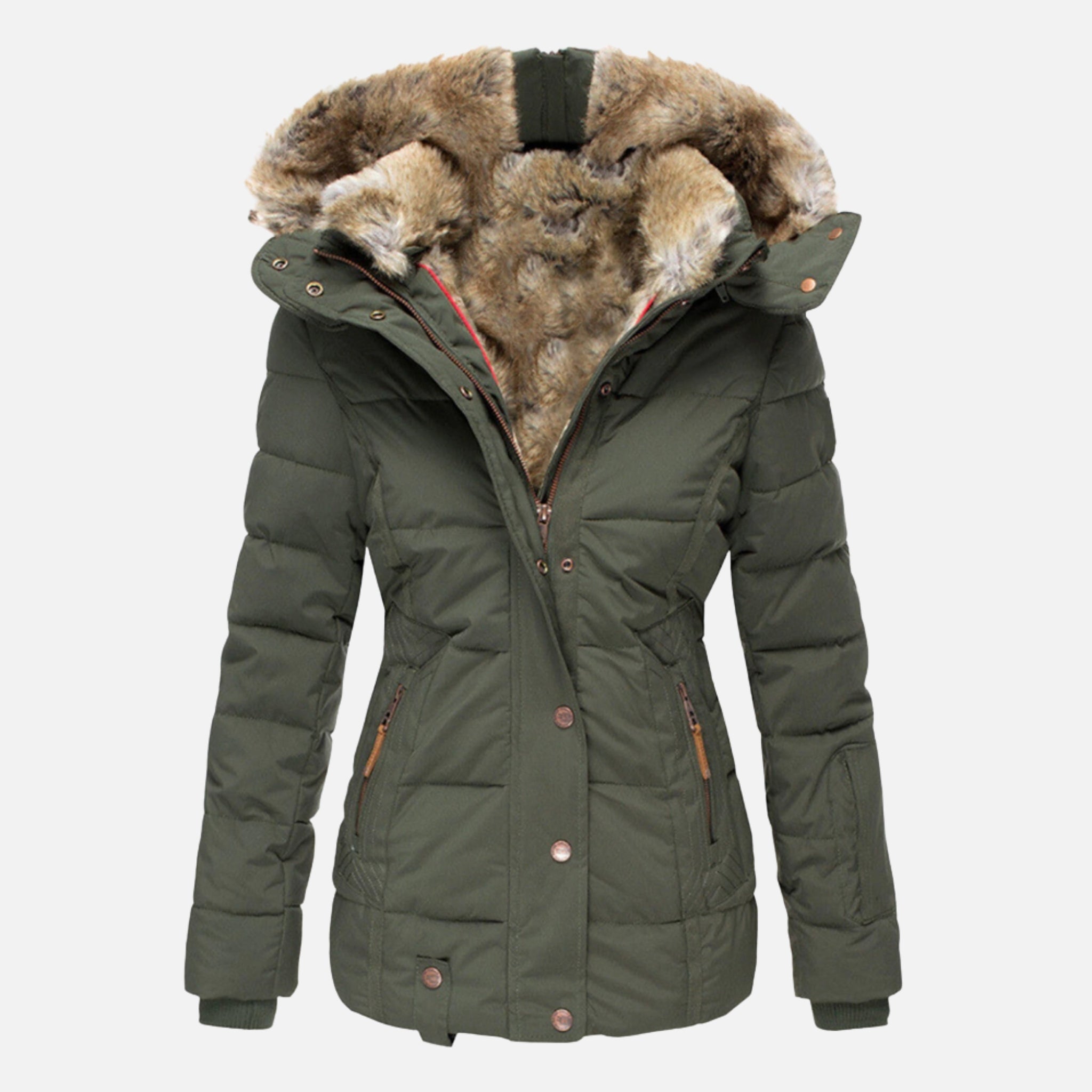 NolaKwin | Stylowa Damska Kurtka Zimowa z Bawełny - Ciepła z Kapturem