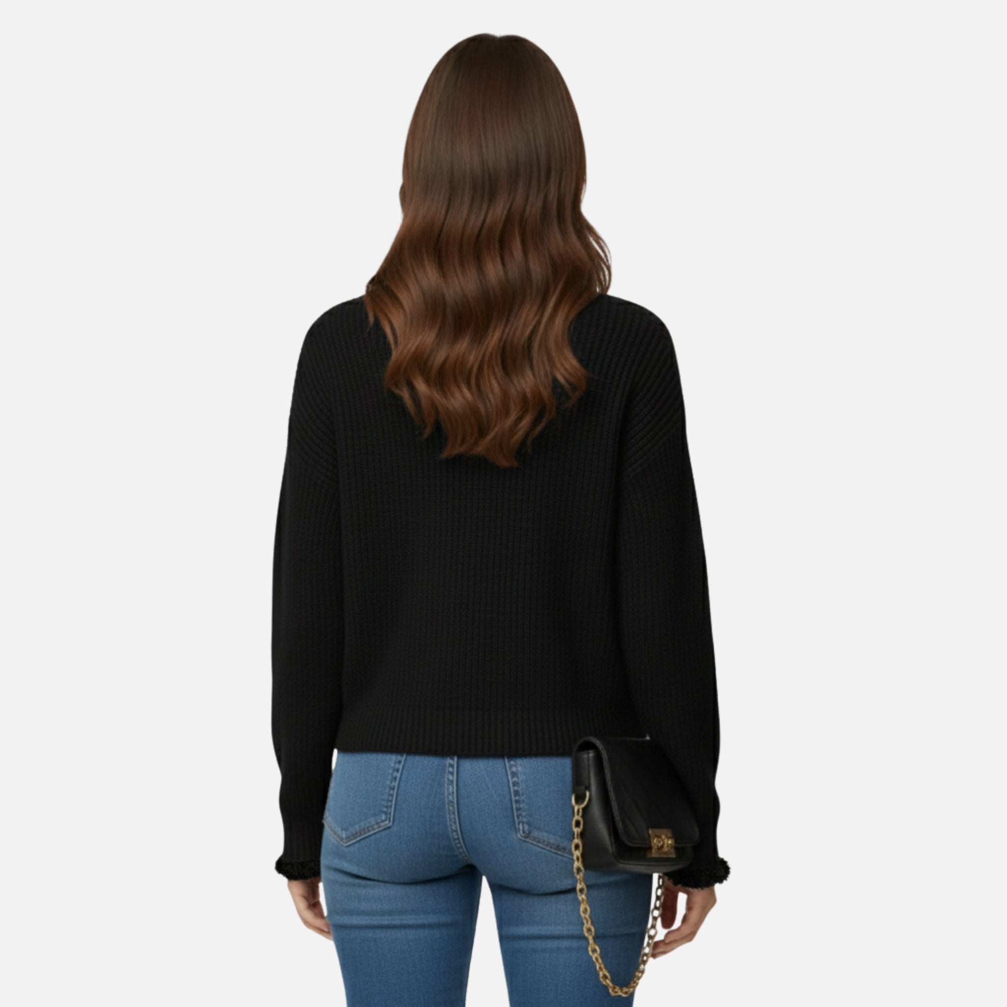 NolaKwin | Damski Sweter z Wysokim Kołnierzem - Dzianinowy Top