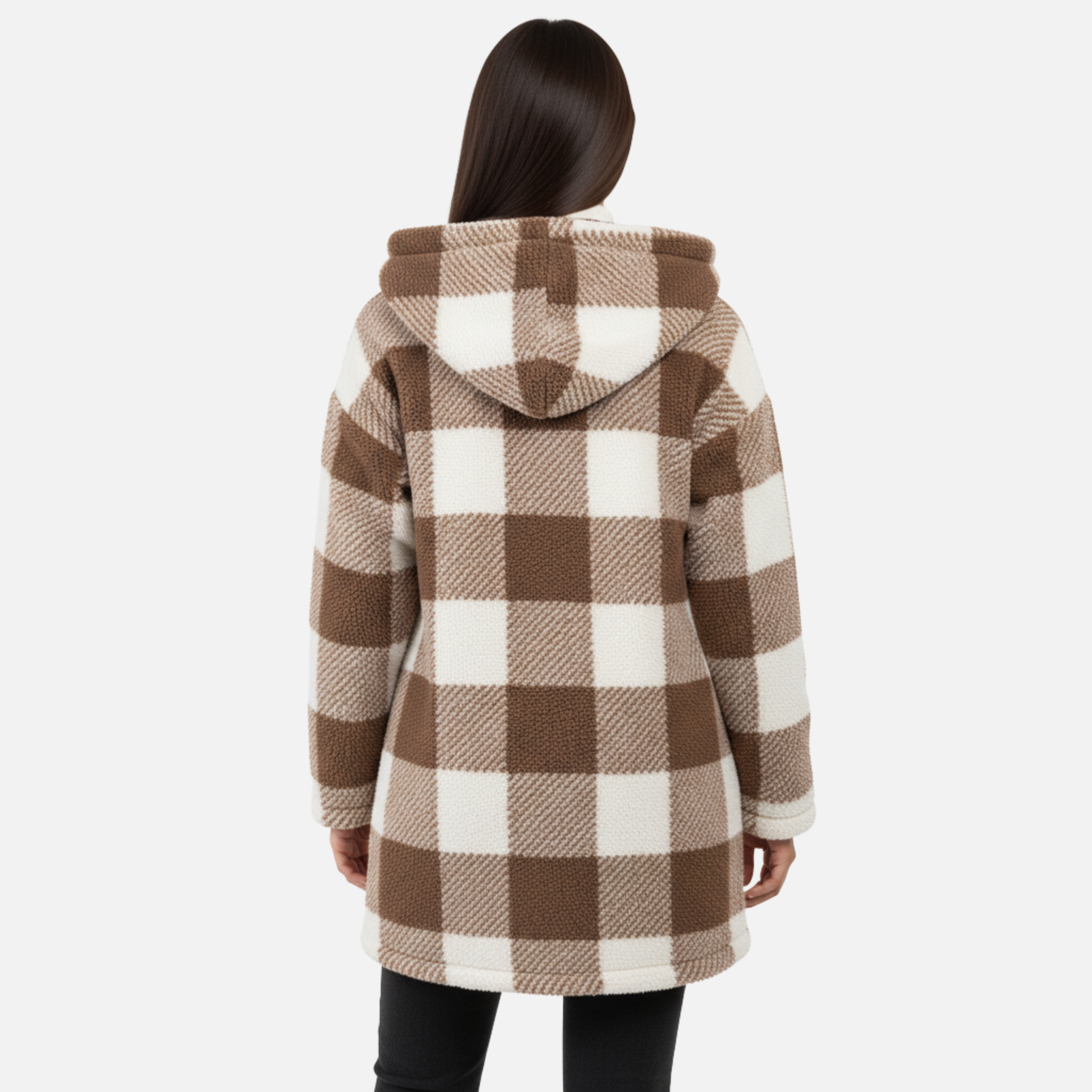 NolaKwin | Kobieca pluszowa kurtka zapinana na guziki z długim rękawem