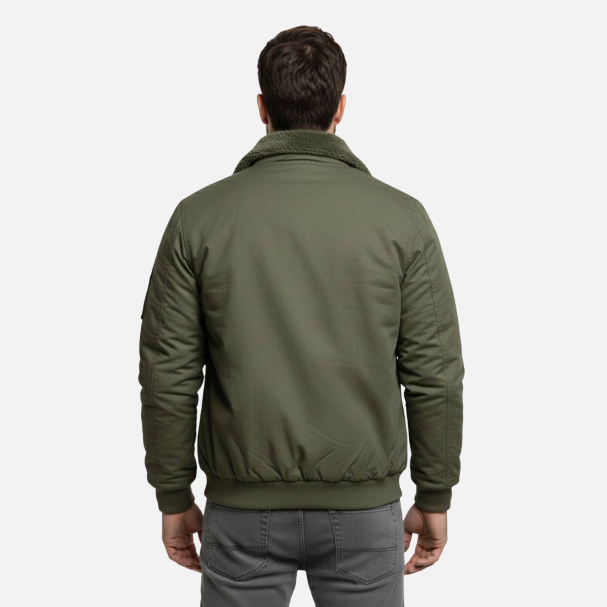 NolaKwin | Męska Kurtka Casual – Stylowa Mieszanka Bawełny i Wełny Jagnięcej