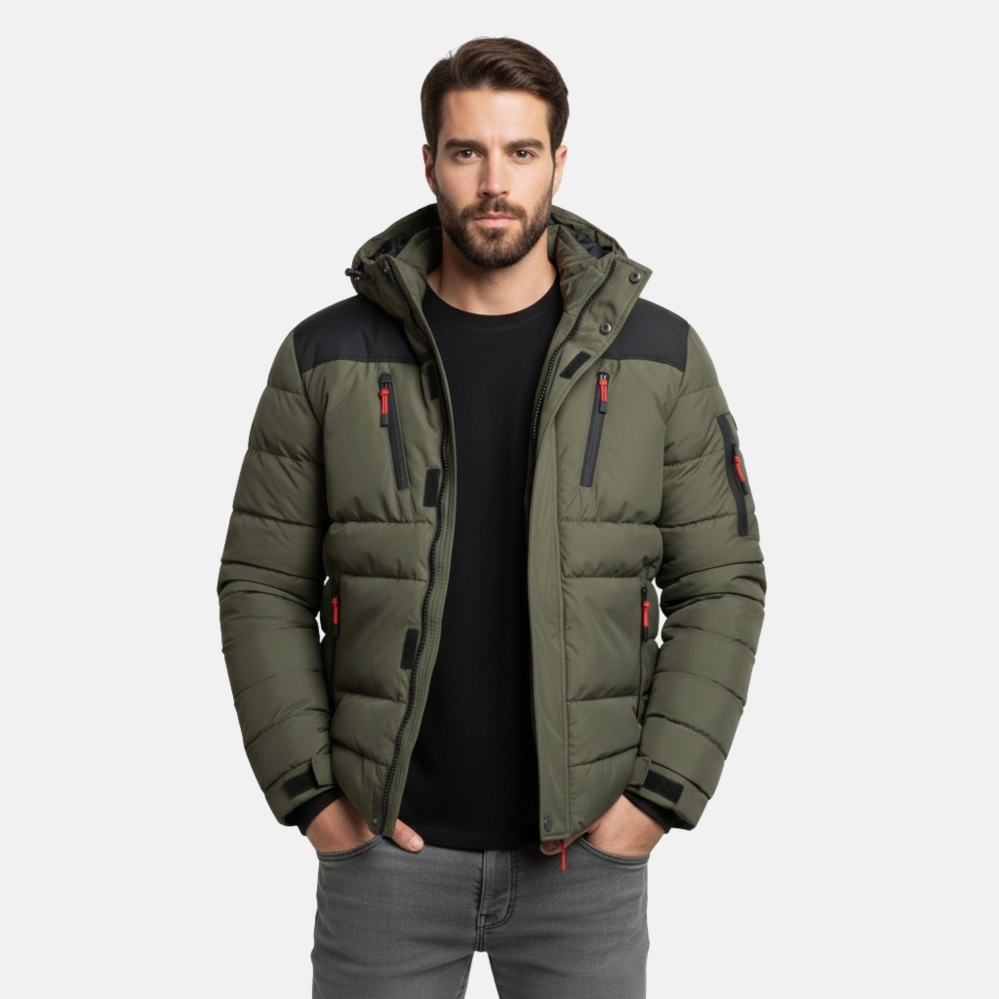 NolaKwin | Męska kurtka zimowa Pikowana kurtka narciarska - Ciepła i modna