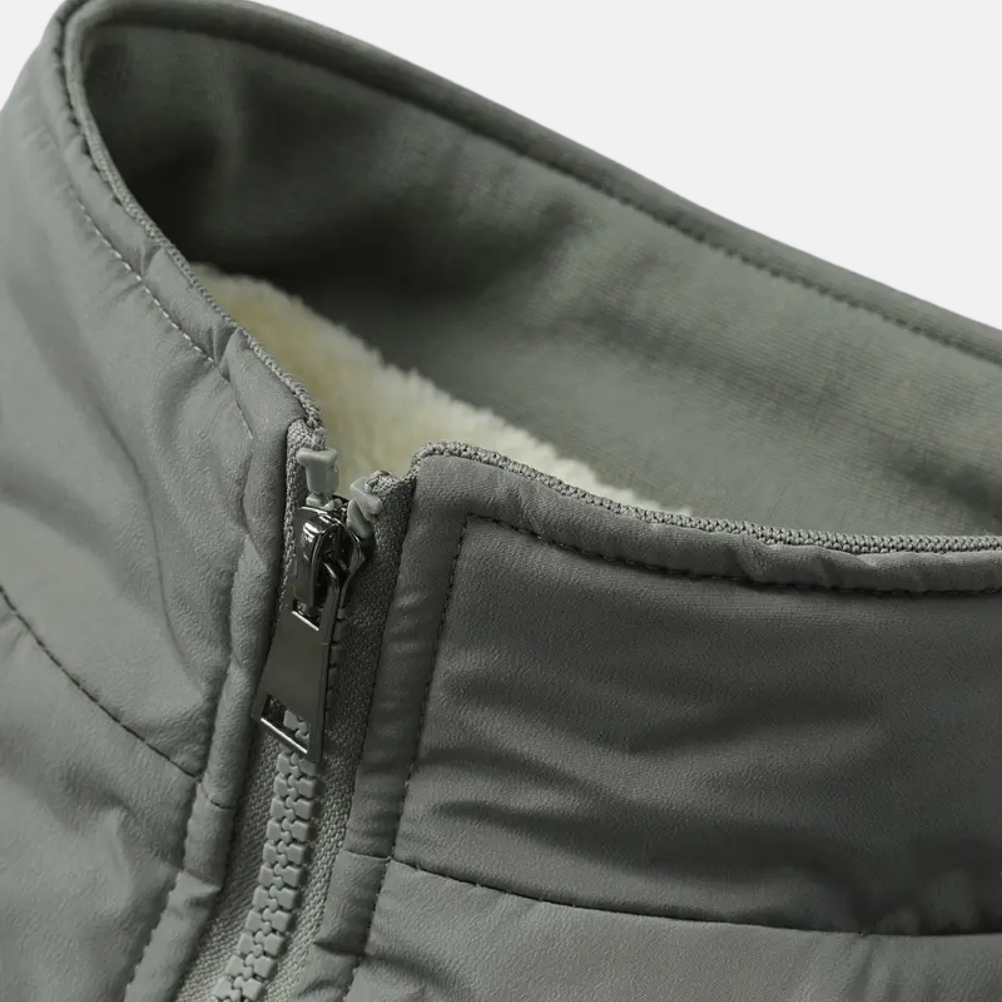 NolaKwin Męska Zimowa Kurtka | Gruby Fleece w Stylu Business Casual z Stojącym Kołnierzem