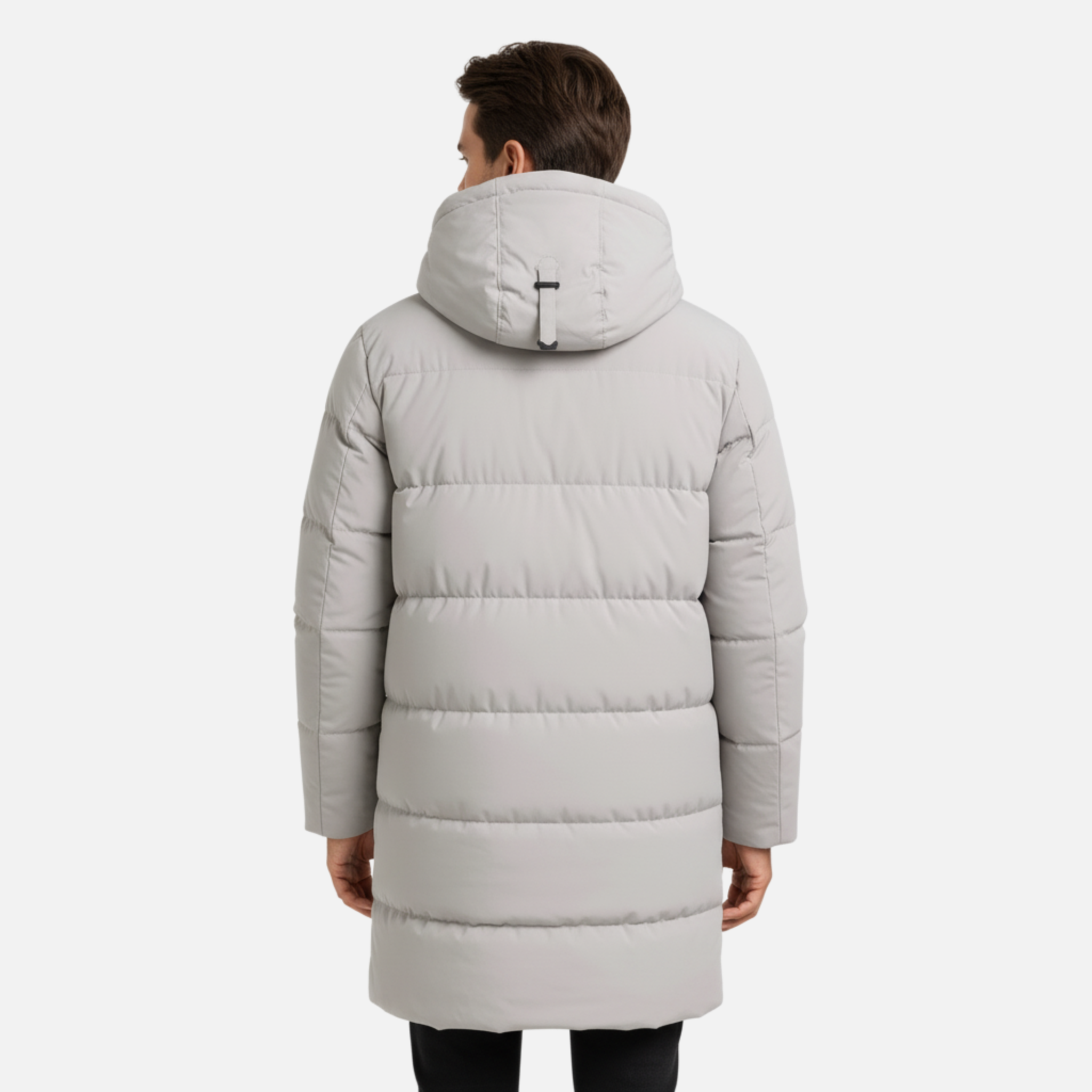 NolaKwin | Męska wodoodporna czarna kurtka puchowa na zimę