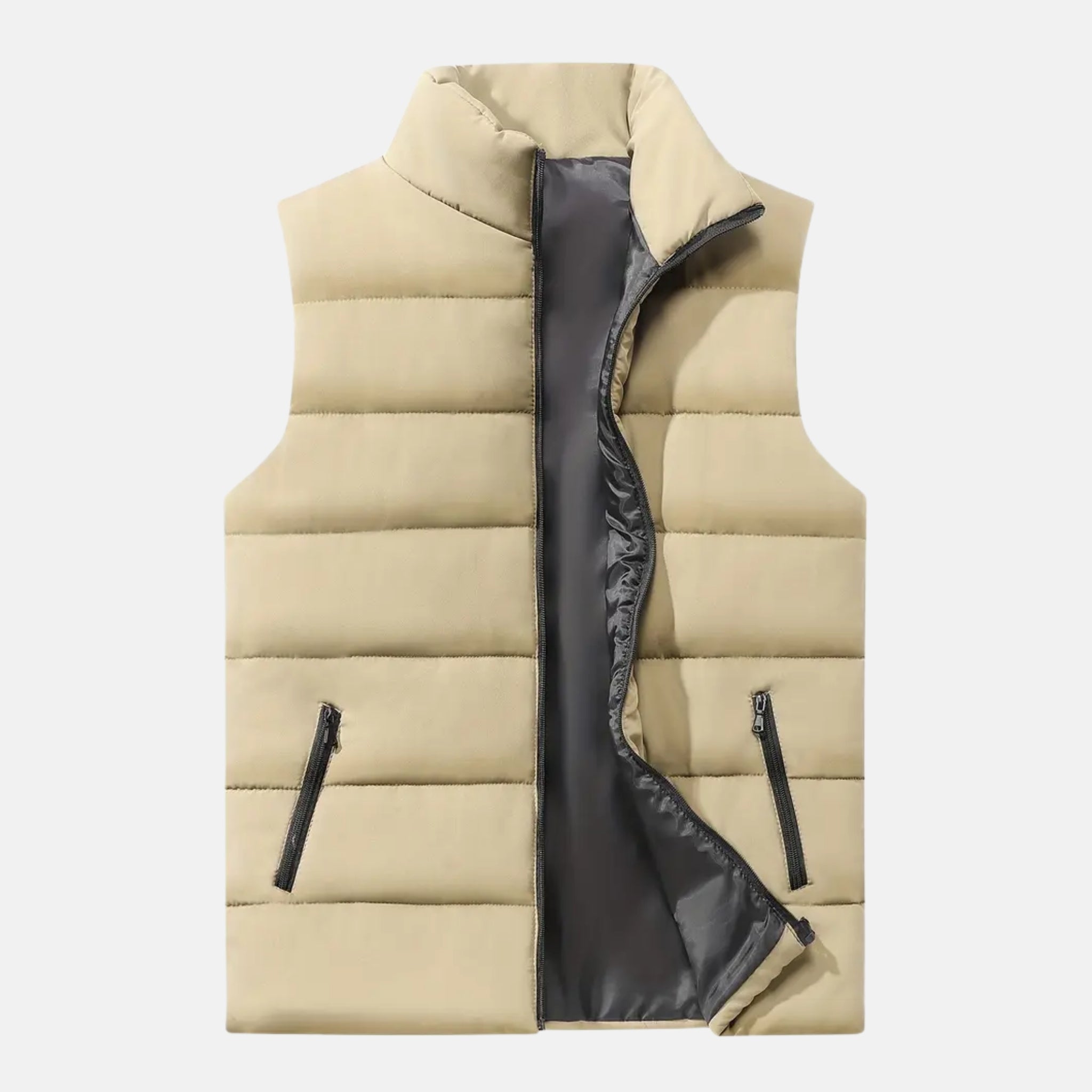 NolaKwin | Męska wodoodporna kamizelka ocieplana bez rękawów z zamkiem - doskonała na zimowe i jesienne dni