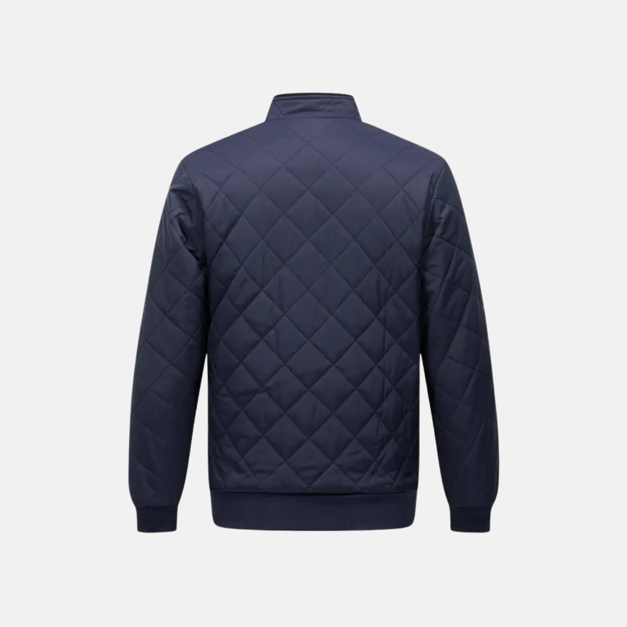 NolaKwin | Męska Bomberka na Jesień/Zimę z Diamentowym Wzorem i Fleece'ową Wyściółką