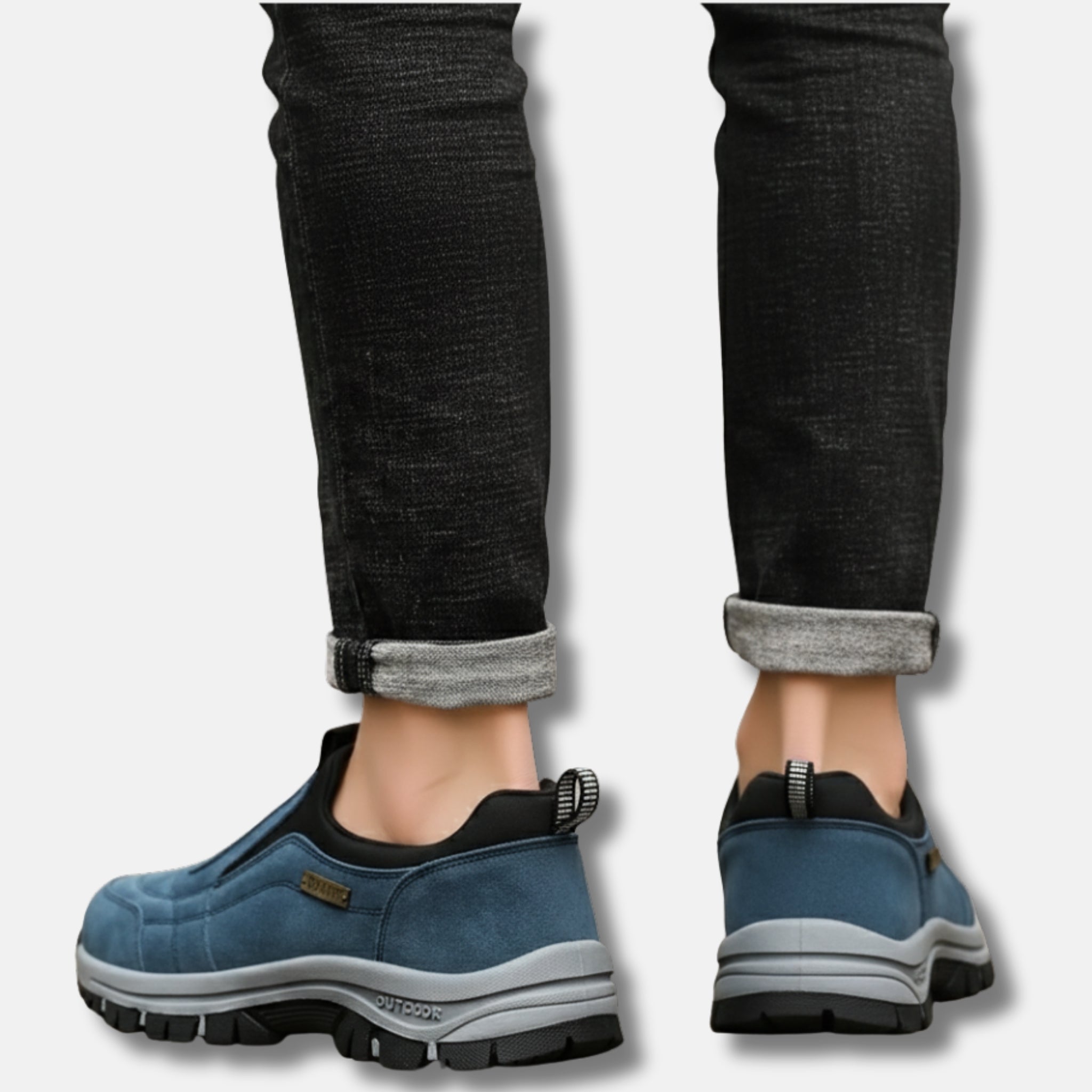 NolaKwin | Skórzane buty casualowe w rozmiarze plus z antypoślizgowymi gumowymi podeszwami idealne do wędrówek