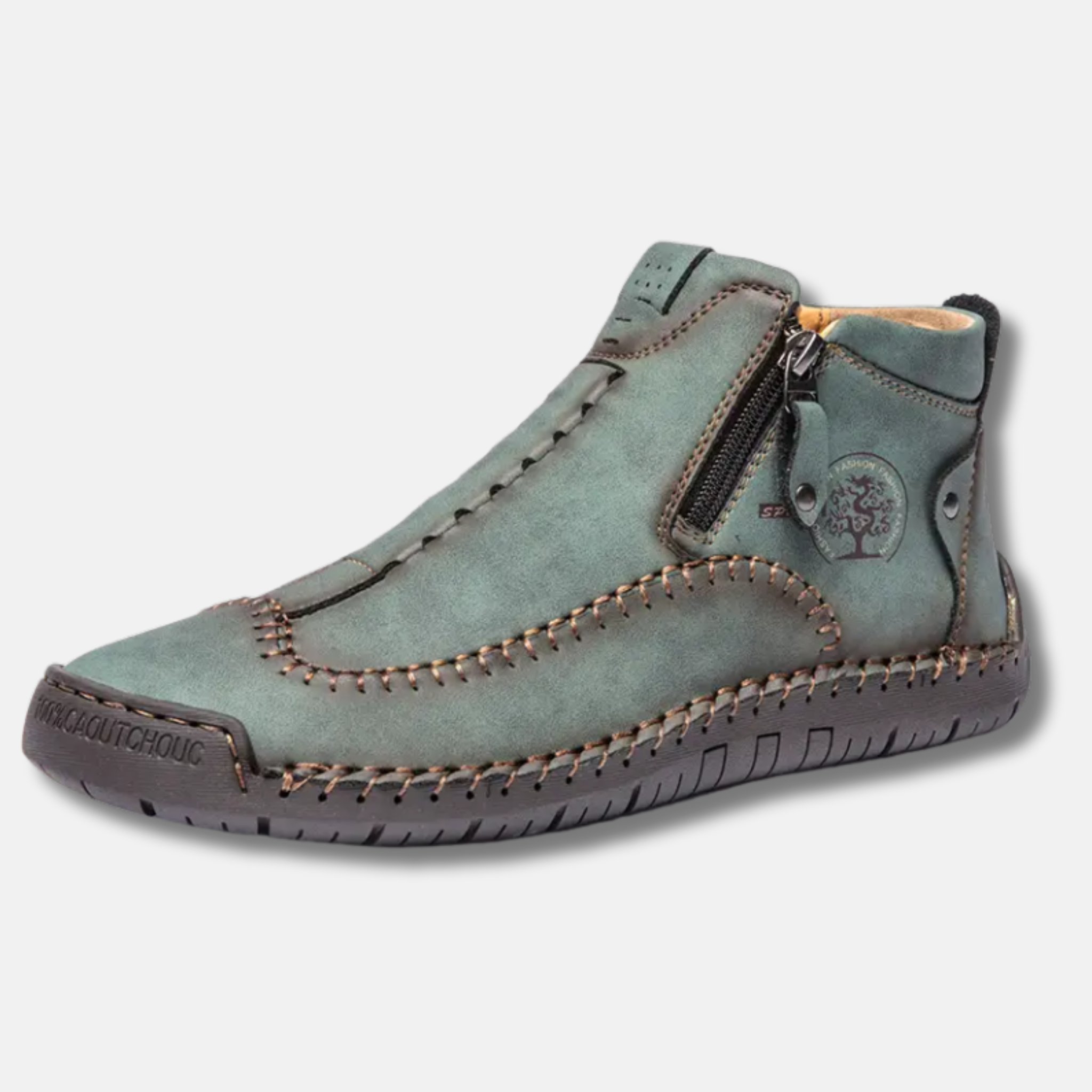 NolaKwin | Klasyczne Męskie Sneakersy z Ręcznie Wykonanej Skóry z Zamkiem, Oddychające, Idealne na Outdoor i Casual