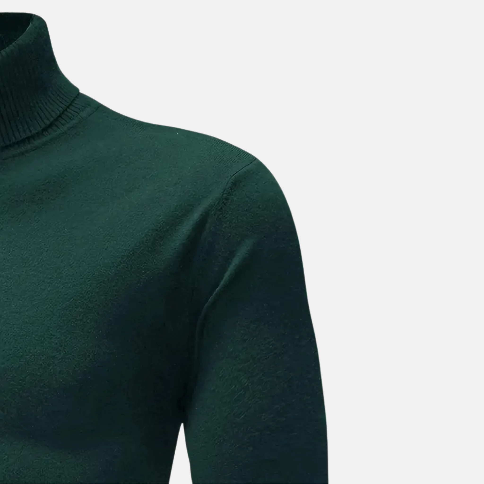 NolaKwin | Męskie T-shirty z Wysokim Kołnierzem - Gładkie, Slim Fit, Długie Rękawy