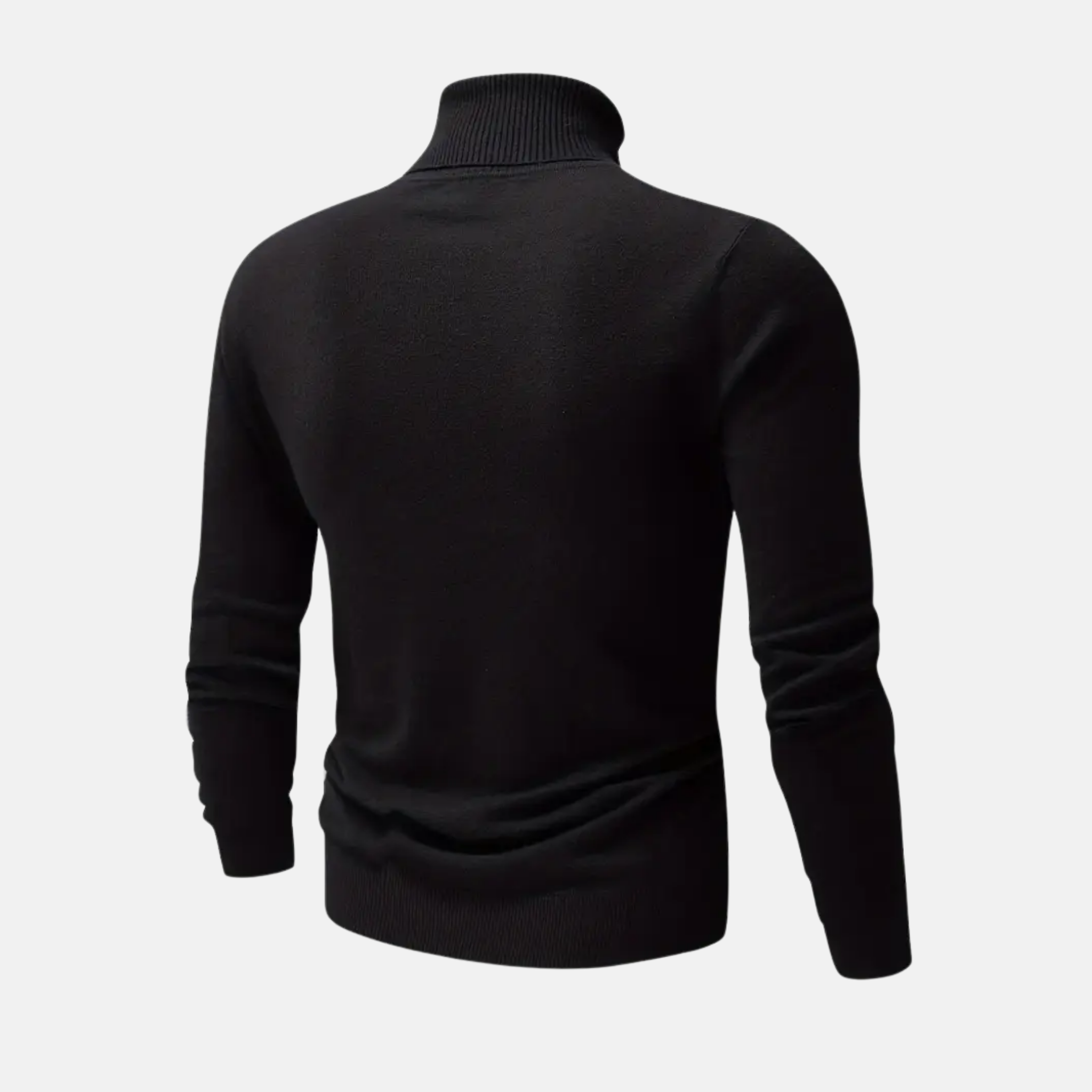 NolaKwin | Męskie T-shirty z Wysokim Kołnierzem - Gładkie, Slim Fit, Długie Rękawy