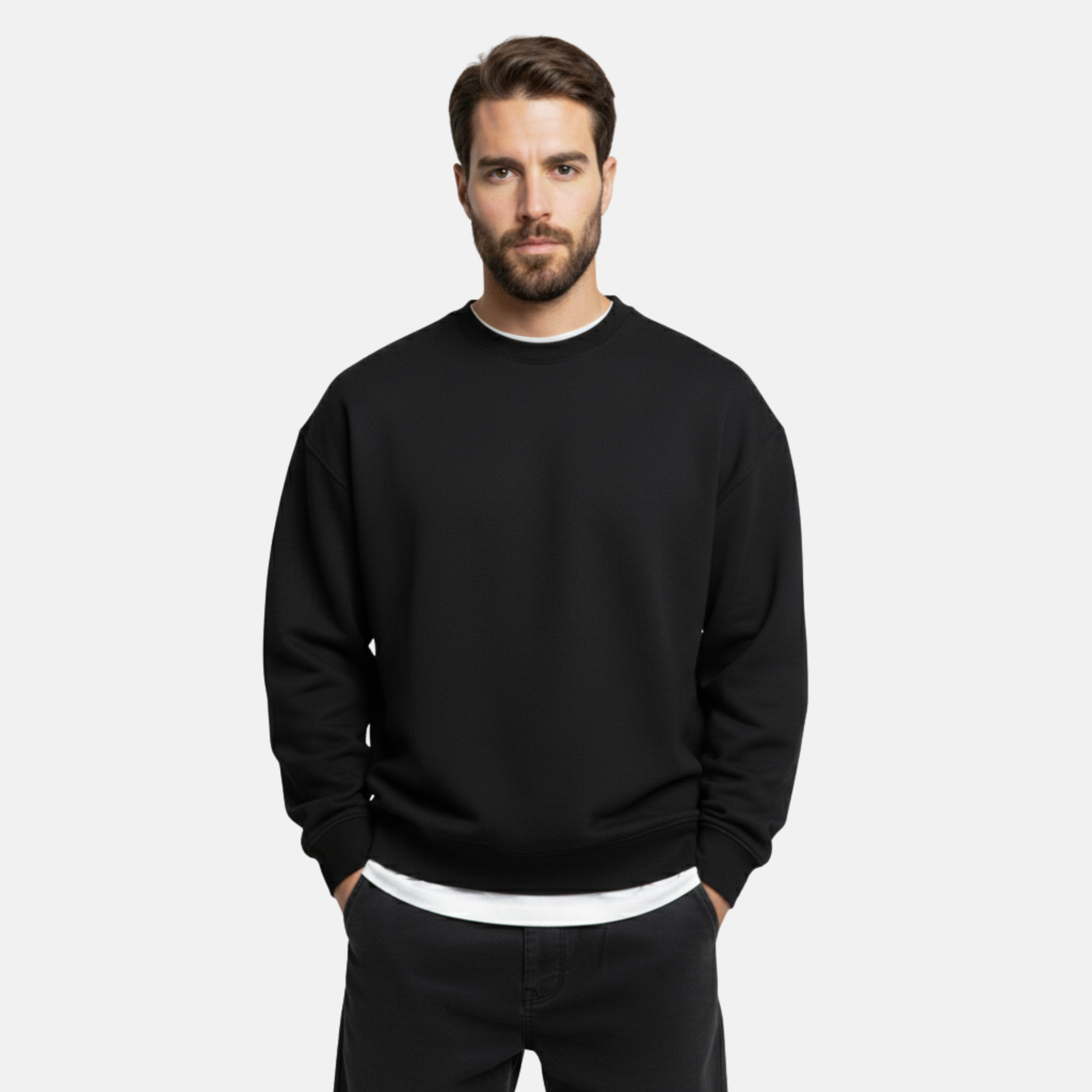 NolaKwin | Męska Moda - Nowoczesny Casual Trend - Kolorowy Gładki Sweter z Okrągłym Dekoltem