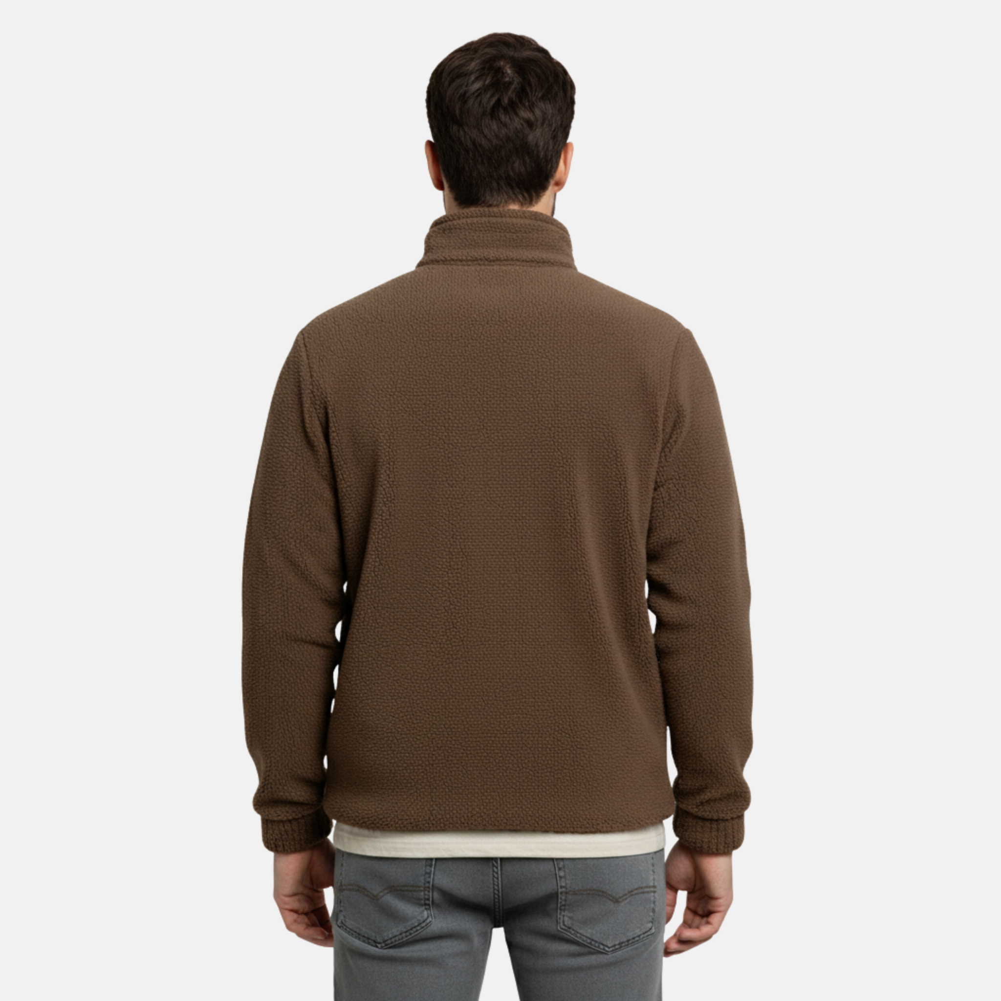 NolaKwin | Jesień Zima Ciepły Pulower Męski Casual Fleece Swetry Męskie Zamek