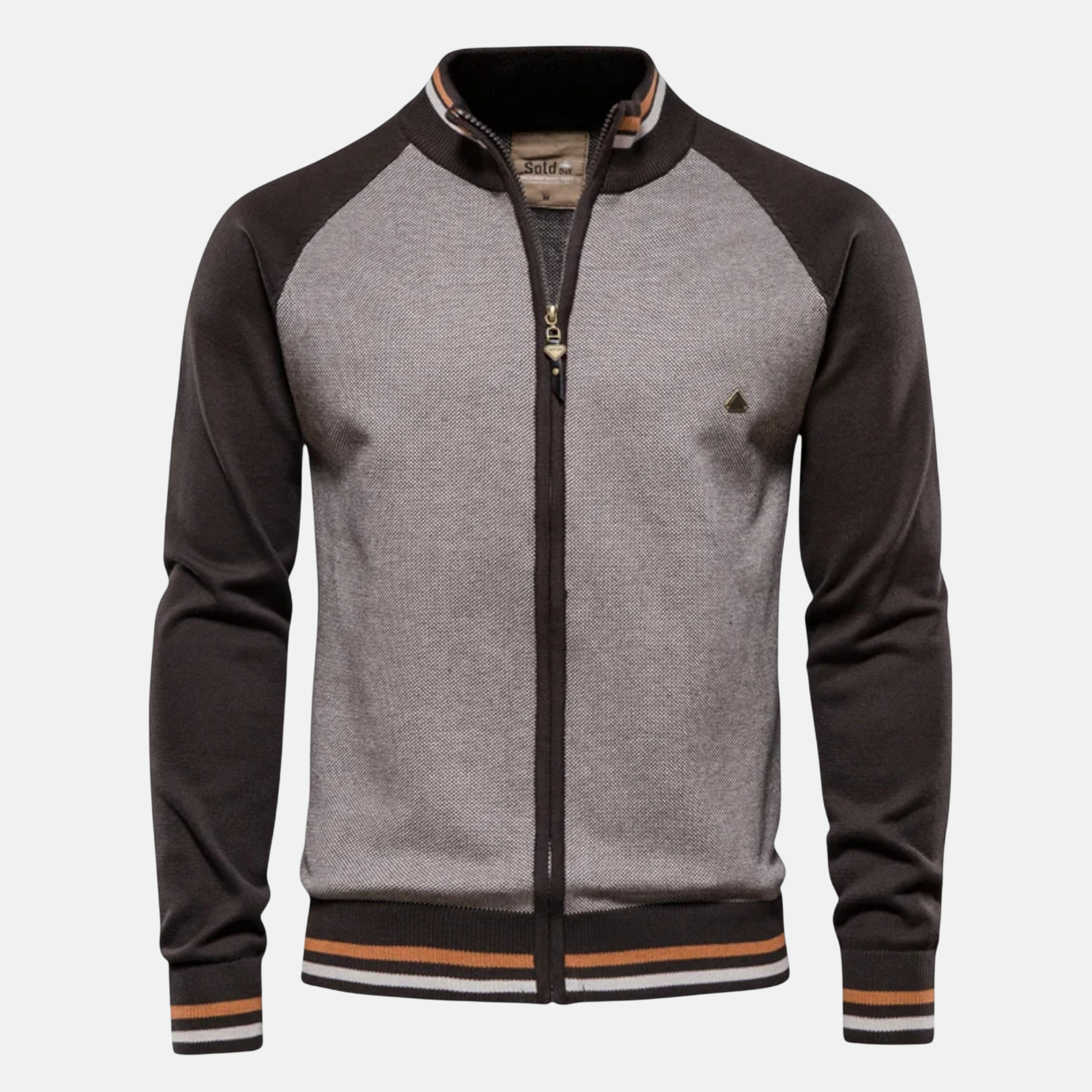 NolaKwin | Męski sweter z zamkiem – Heritage Bawełnowa Dzianina