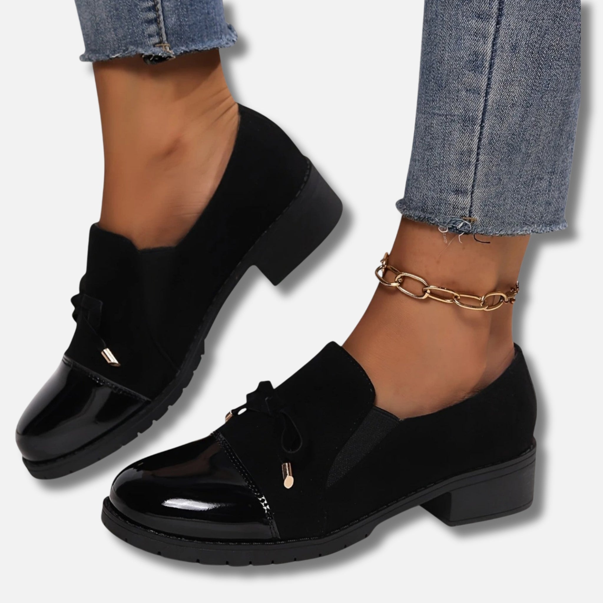 NolaKwin | Damskie Retro Mokasyny z Kokardą na Wytrzymałej Podeszwie