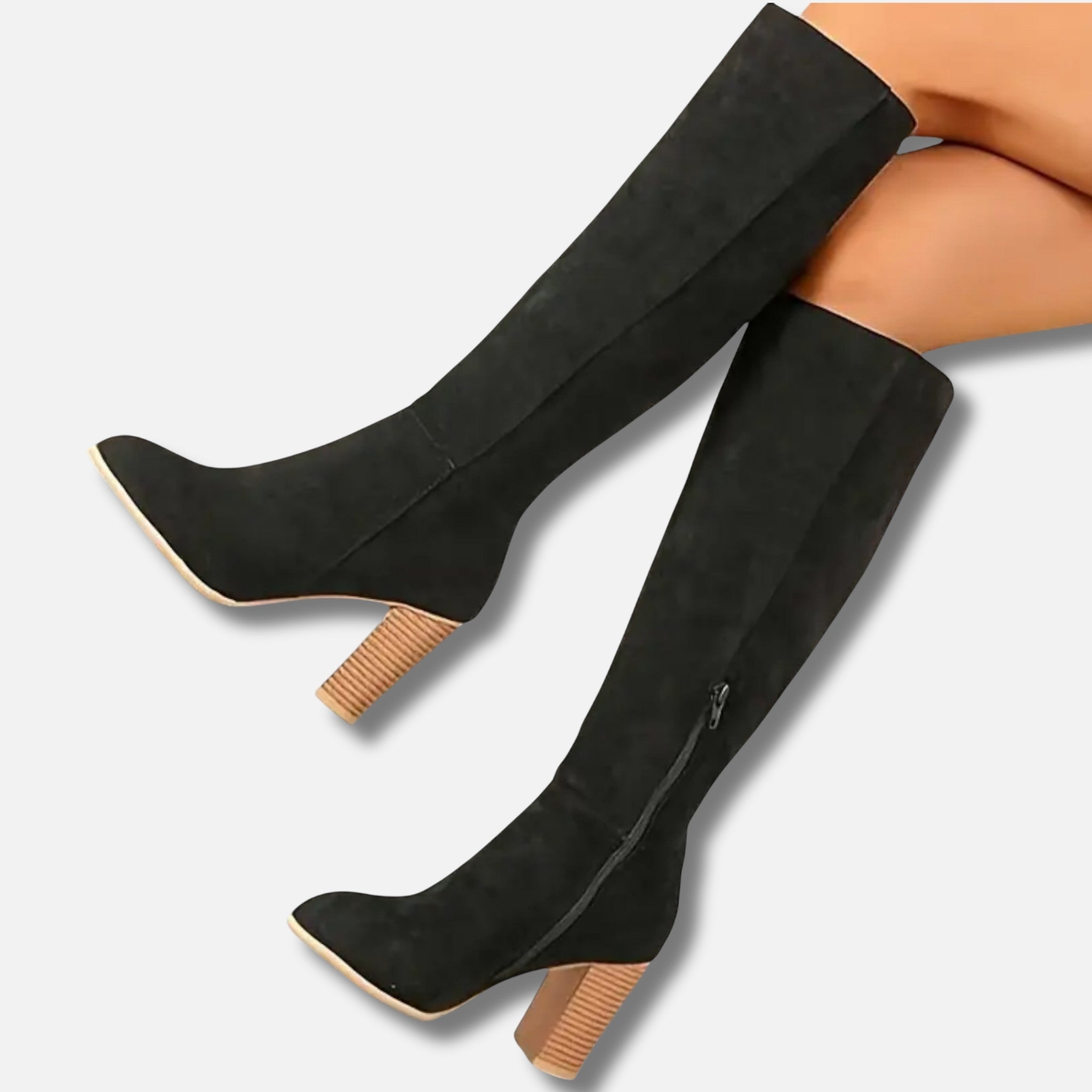 NolaKwin | Damskie Długie Botki – Elegancki Jeździecki Styl w Jasnobrązowym Kolorze