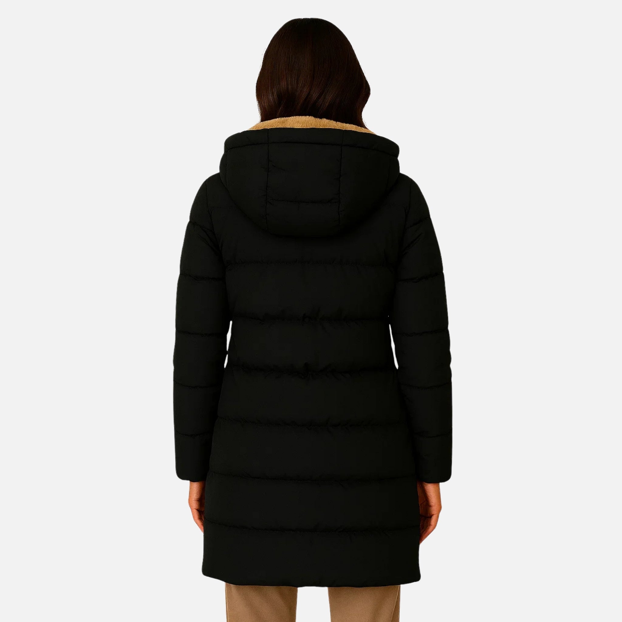 NolaKwin | Damska Długa Pikowana Kurtka Puchowa - Izolacyjna Kurtka na Zimę