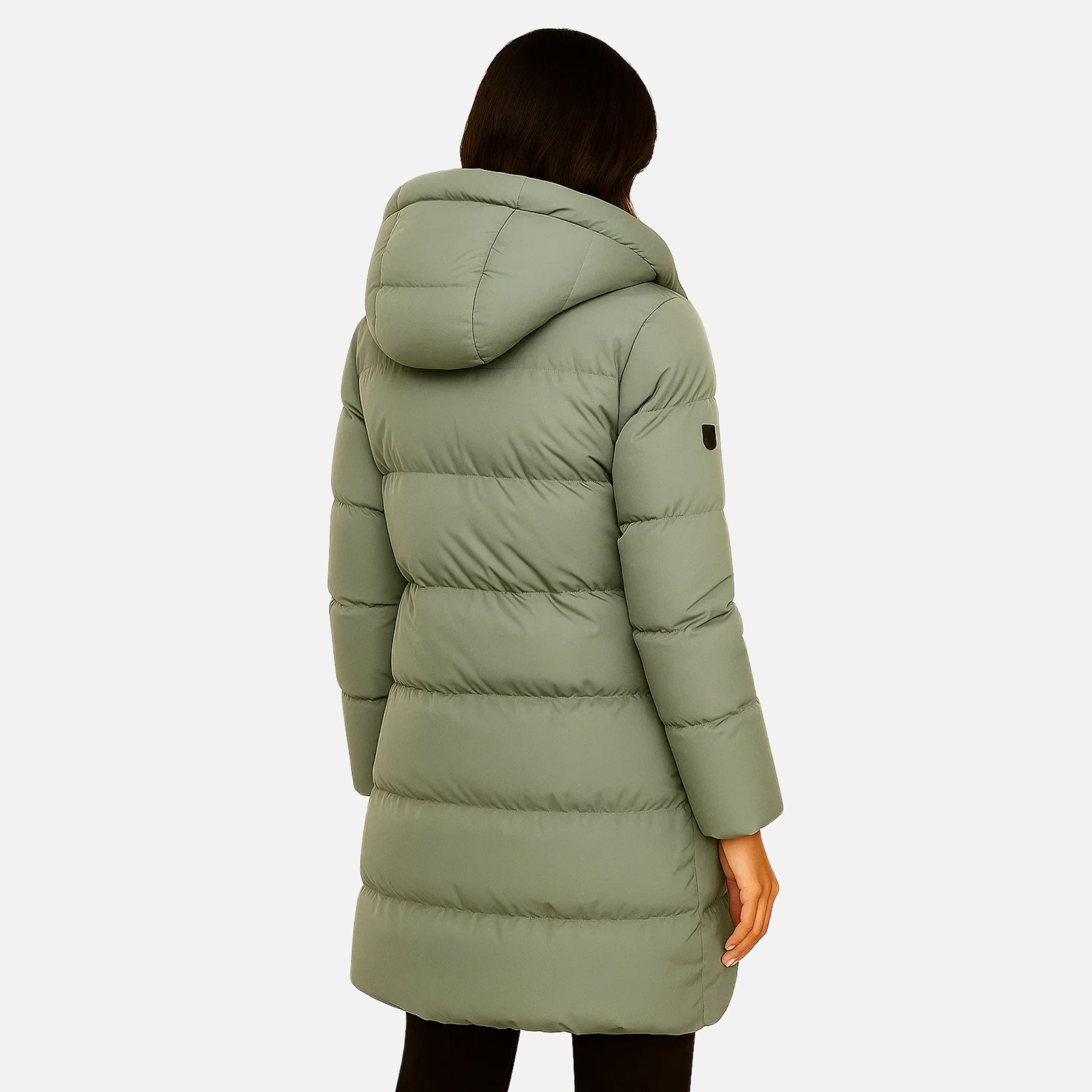 NolaKwin | Damska Długa Pikowana Kurtka Puchowa - Izolacyjna Kurtka na Zimę