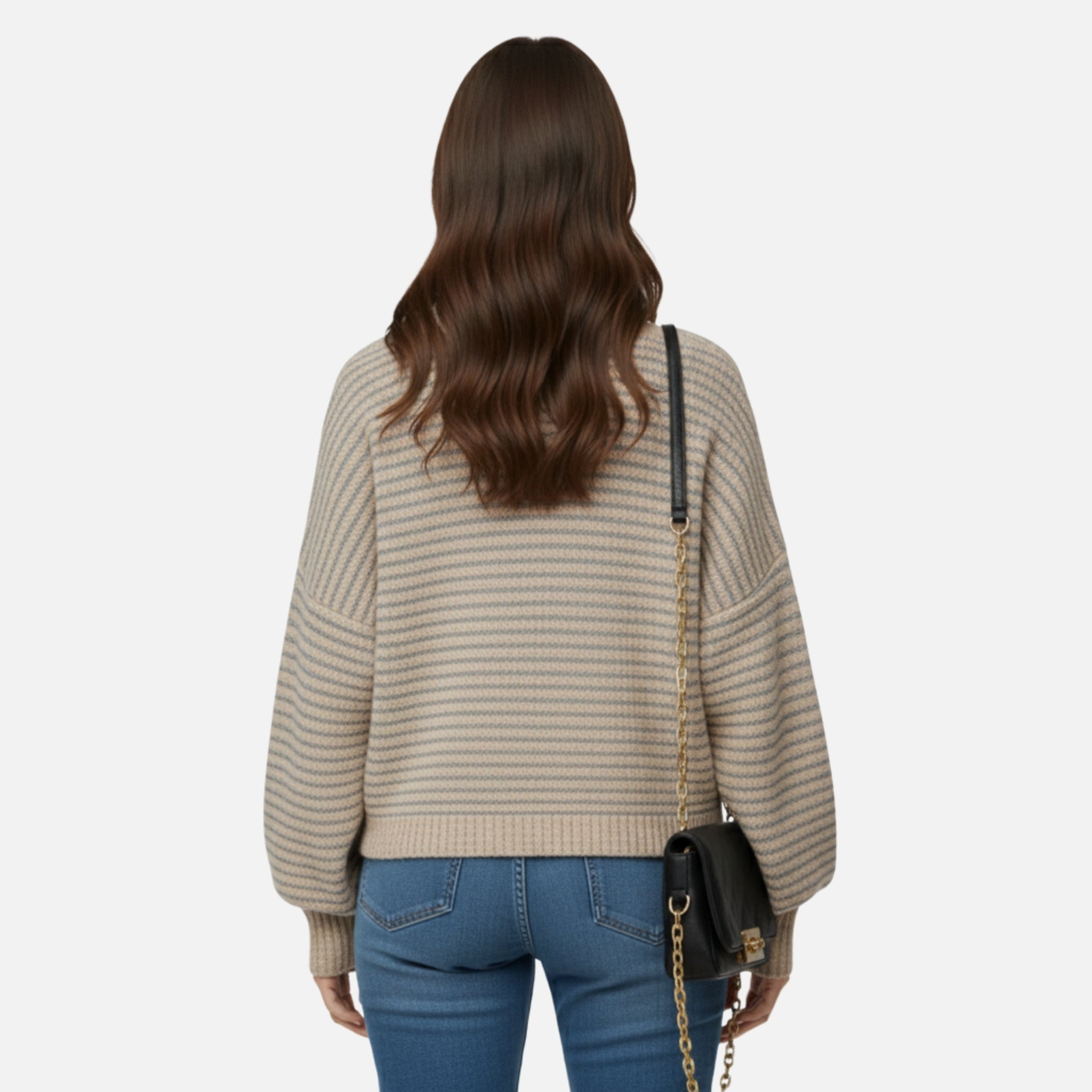 NolaKwin | Nowy, wygodny sweter na jesień i zimę w jednolitym kolorze, z długimi rękawami i okrągłym dekoltem