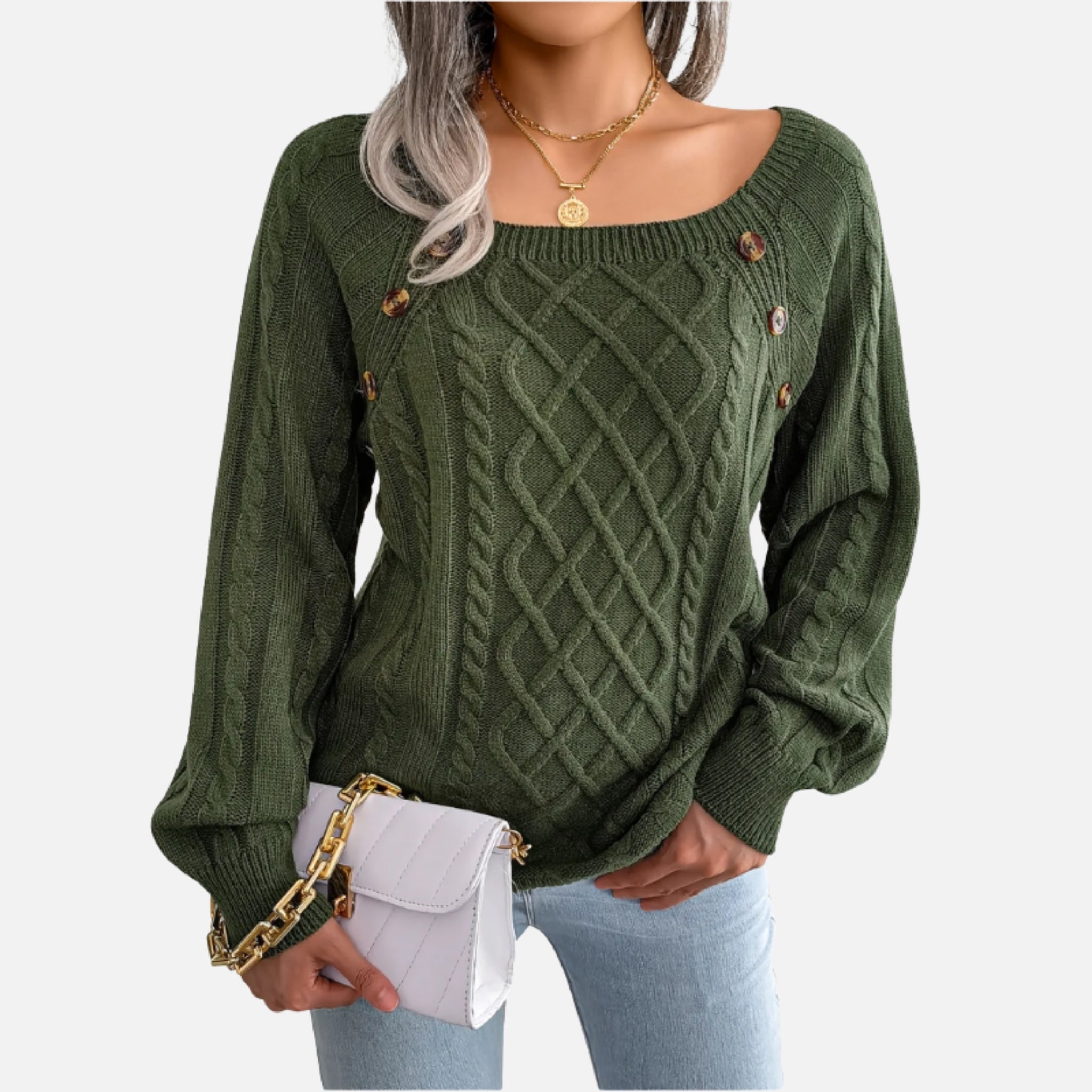 NolaKwin | Modny Dzianinowy Sweter Stylowy i Fajny