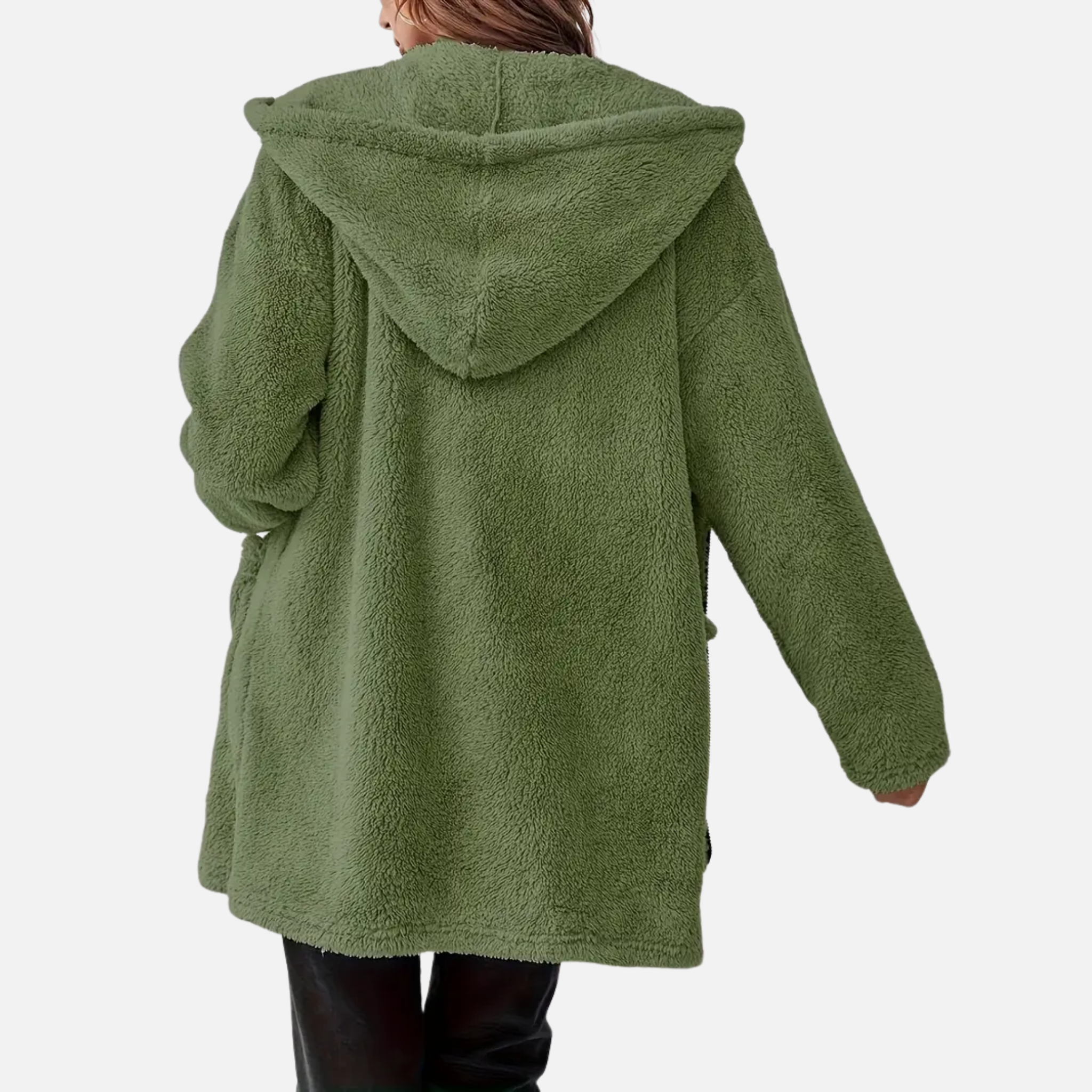 NolaKwin |  Damska Kurtka z Kapturem, Zamek, Długi Rękaw, Idealna na Jesień i Zimę, Bawełniany