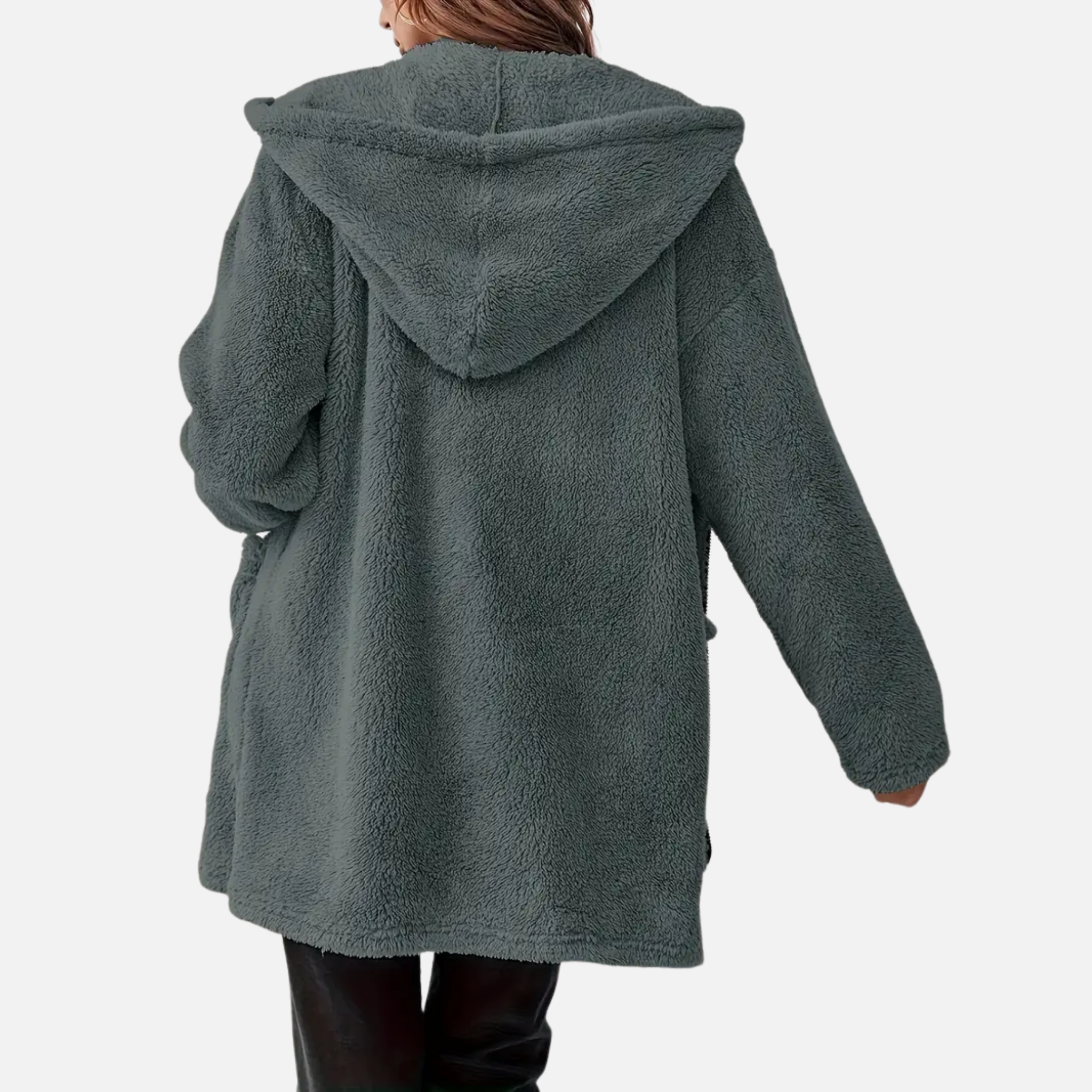 NolaKwin |  Damska Kurtka z Kapturem, Zamek, Długi Rękaw, Idealna na Jesień i Zimę, Bawełniany