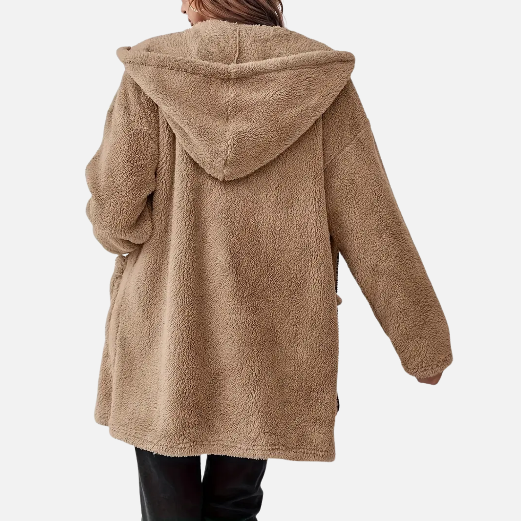 NolaKwin |  Damska Kurtka z Kapturem, Zamek, Długi Rękaw, Idealna na Jesień i Zimę, Bawełniany