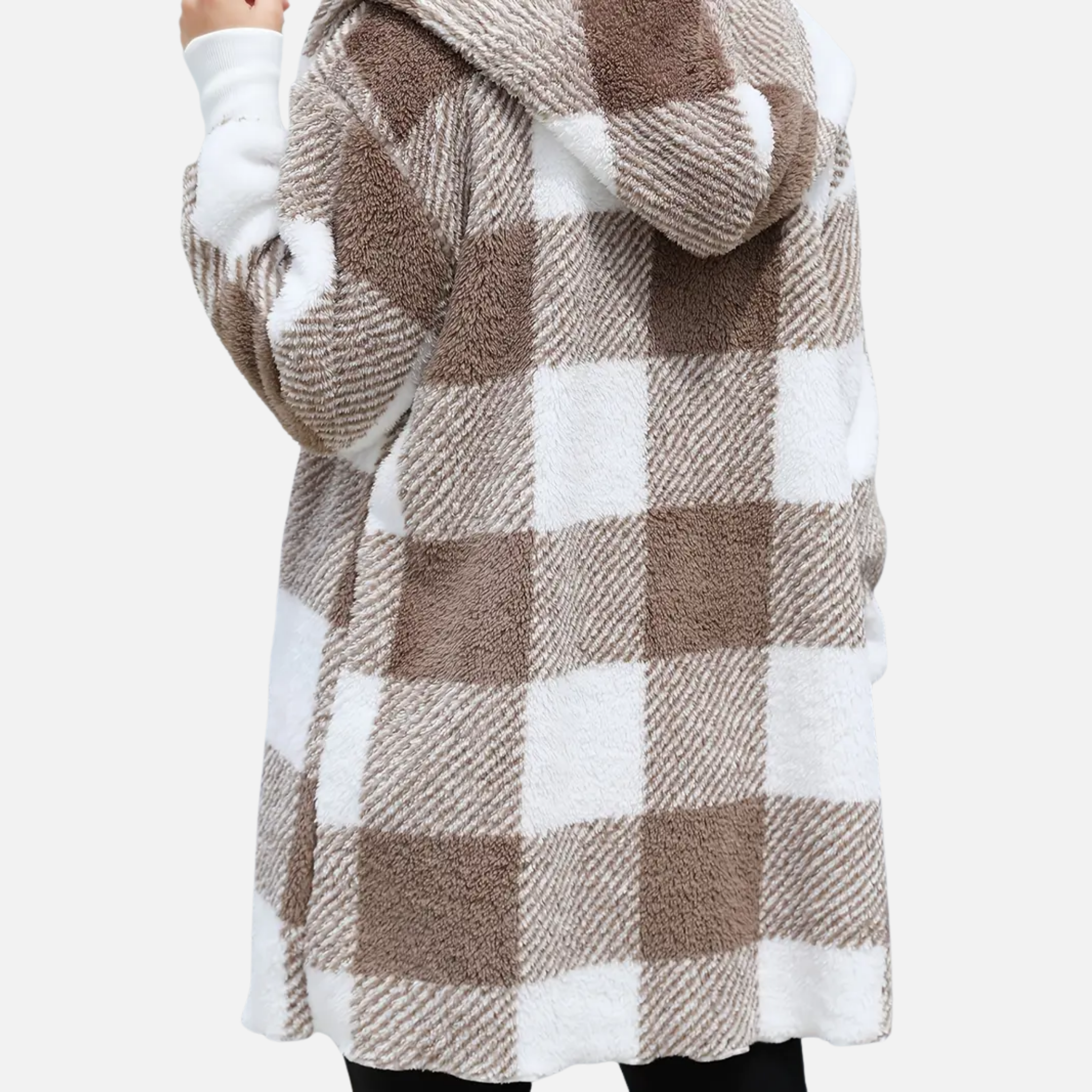 NolaKwin | Kobieca pluszowa kurtka zapinana na guziki z długim rękawem