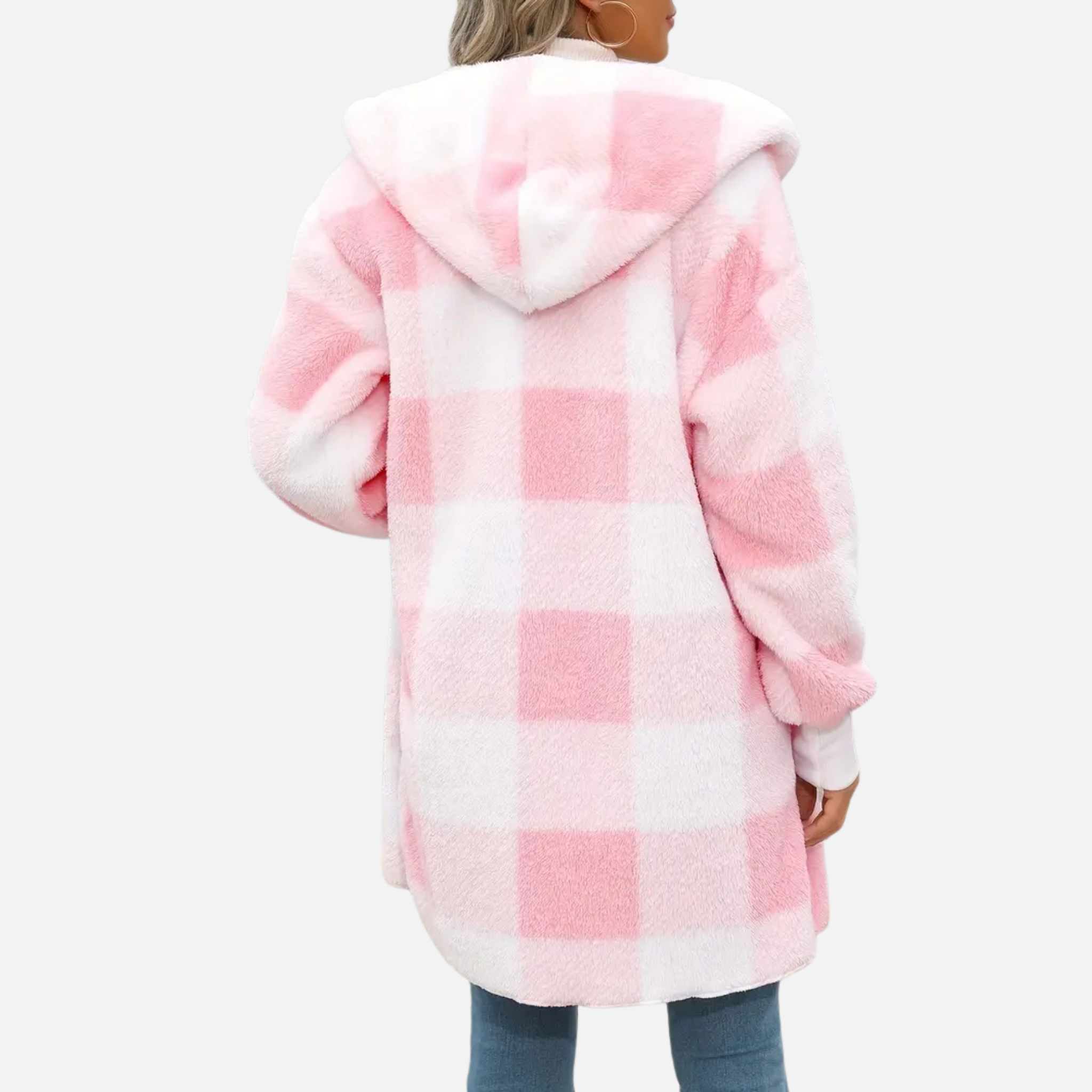 NolaKwin | Kobieca pluszowa kurtka zapinana na guziki z długim rękawem